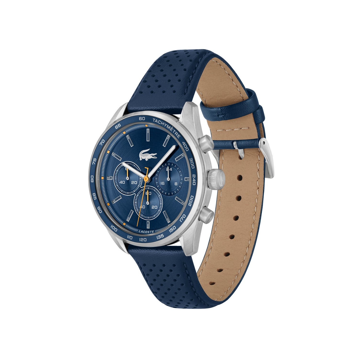 Men Boston Leather Analogue Chronograph Watch