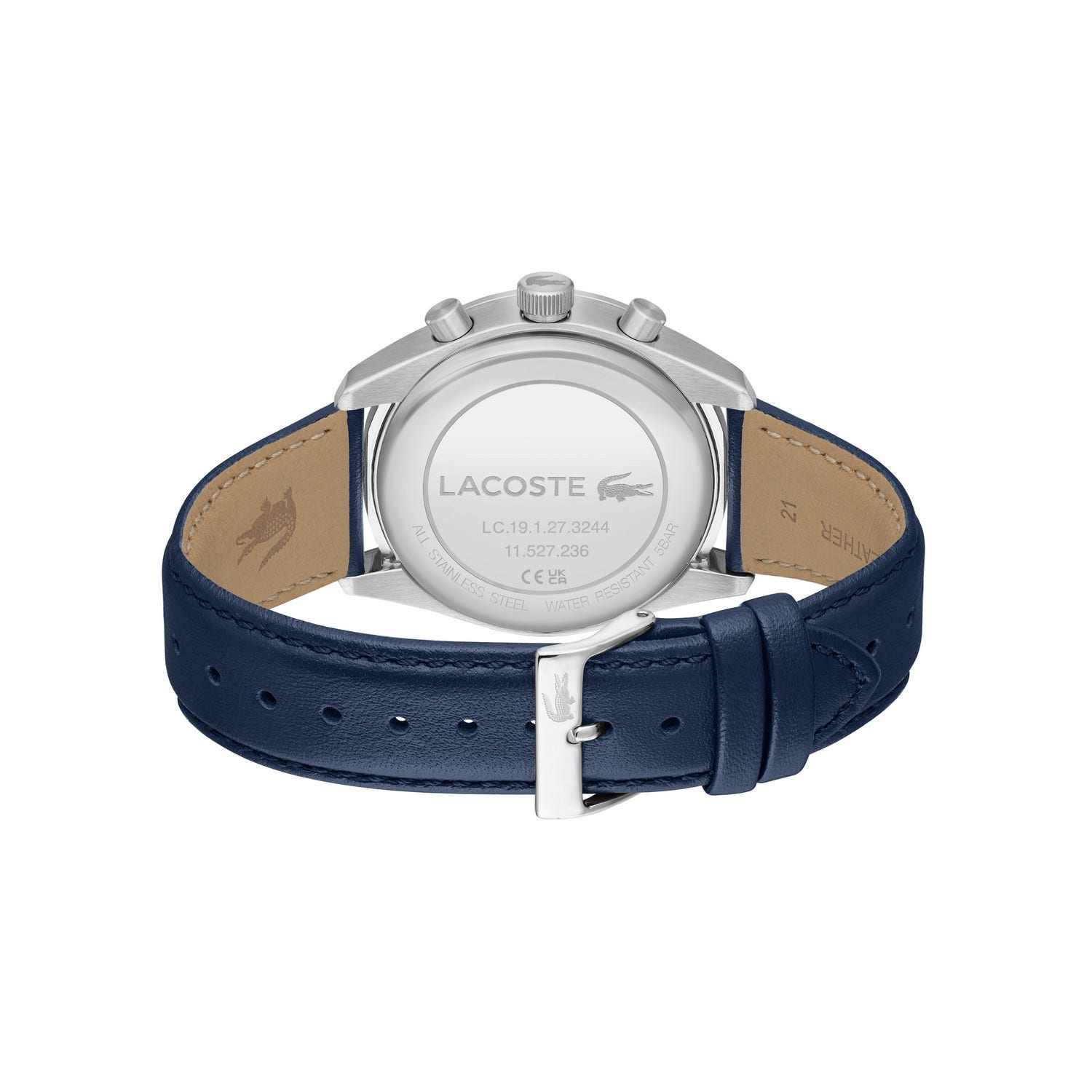 Men Boston Leather Analogue Chronograph Watch