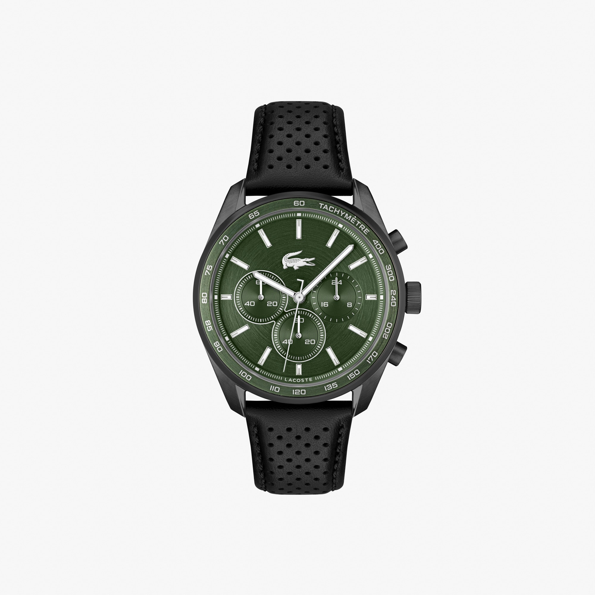 Boston Leather Chronograph Watch