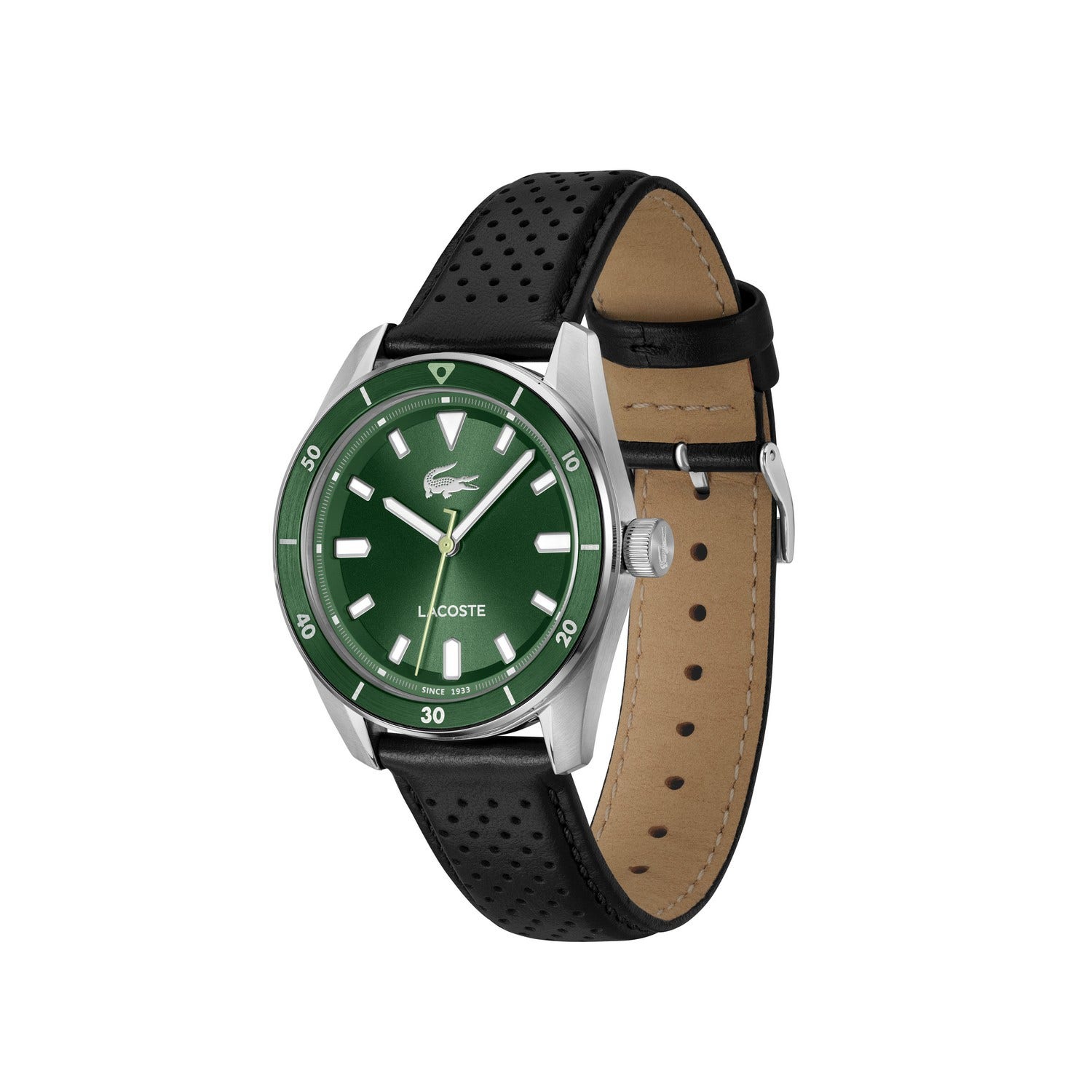 Men Boston Leather Straps Analogue Watch