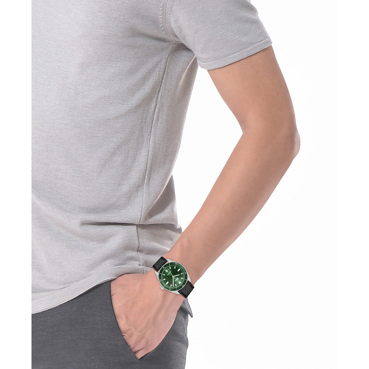 Men Boston Leather Straps Analogue Watch