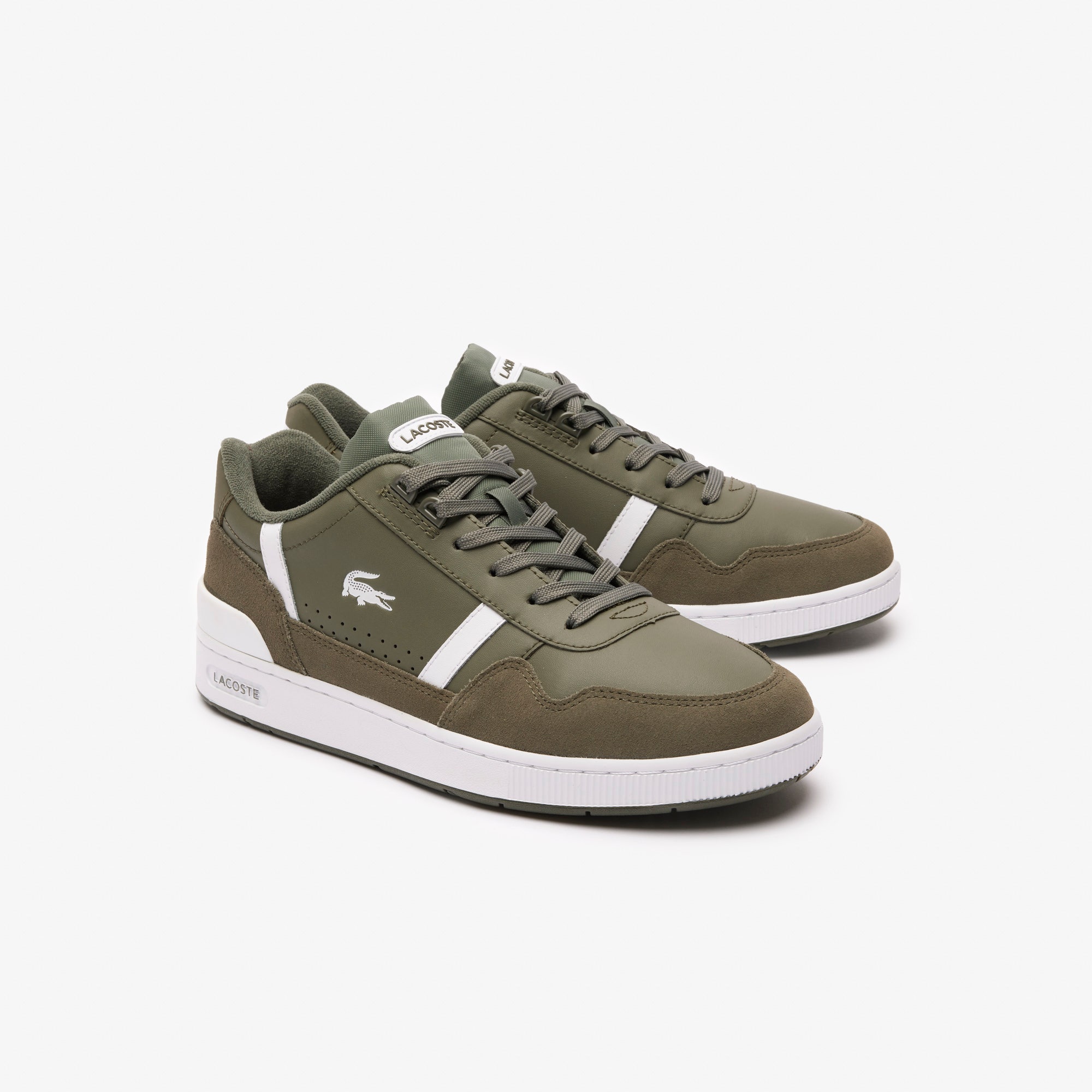 Men's T-Clip Leather BiColour Trainers