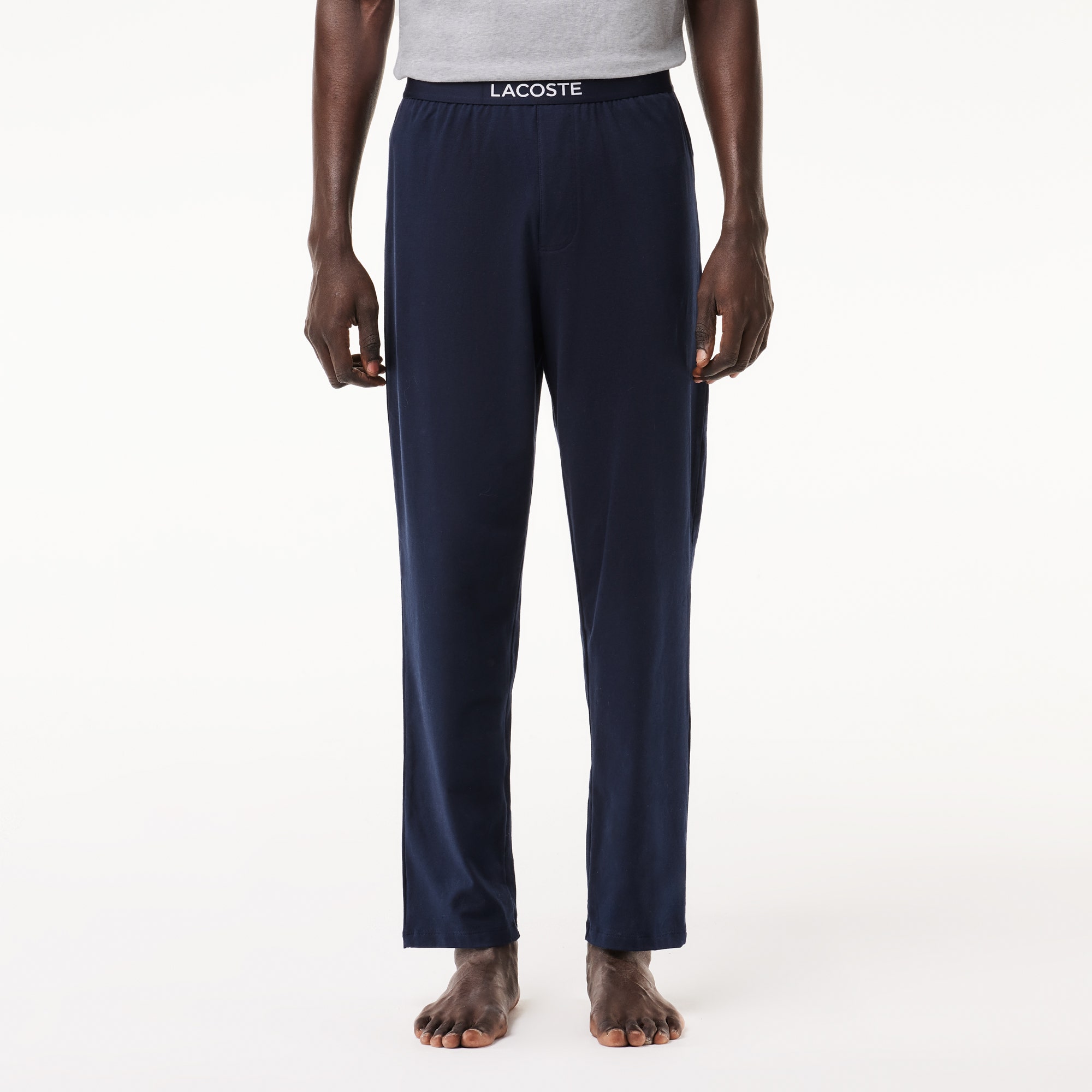 Long Colour-Block Cotton Pyjama Set