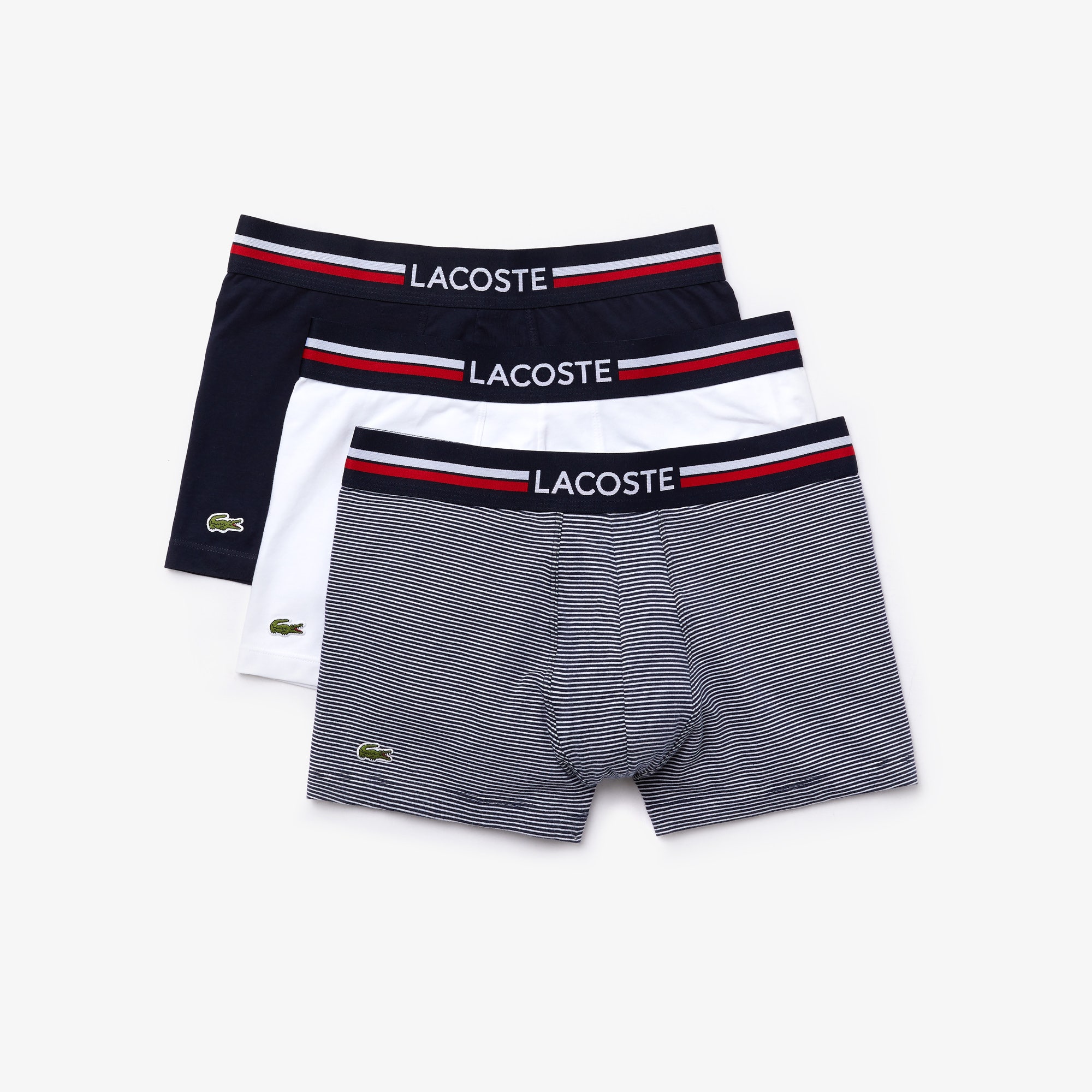 3-Pack Tricolor Band Trunks
