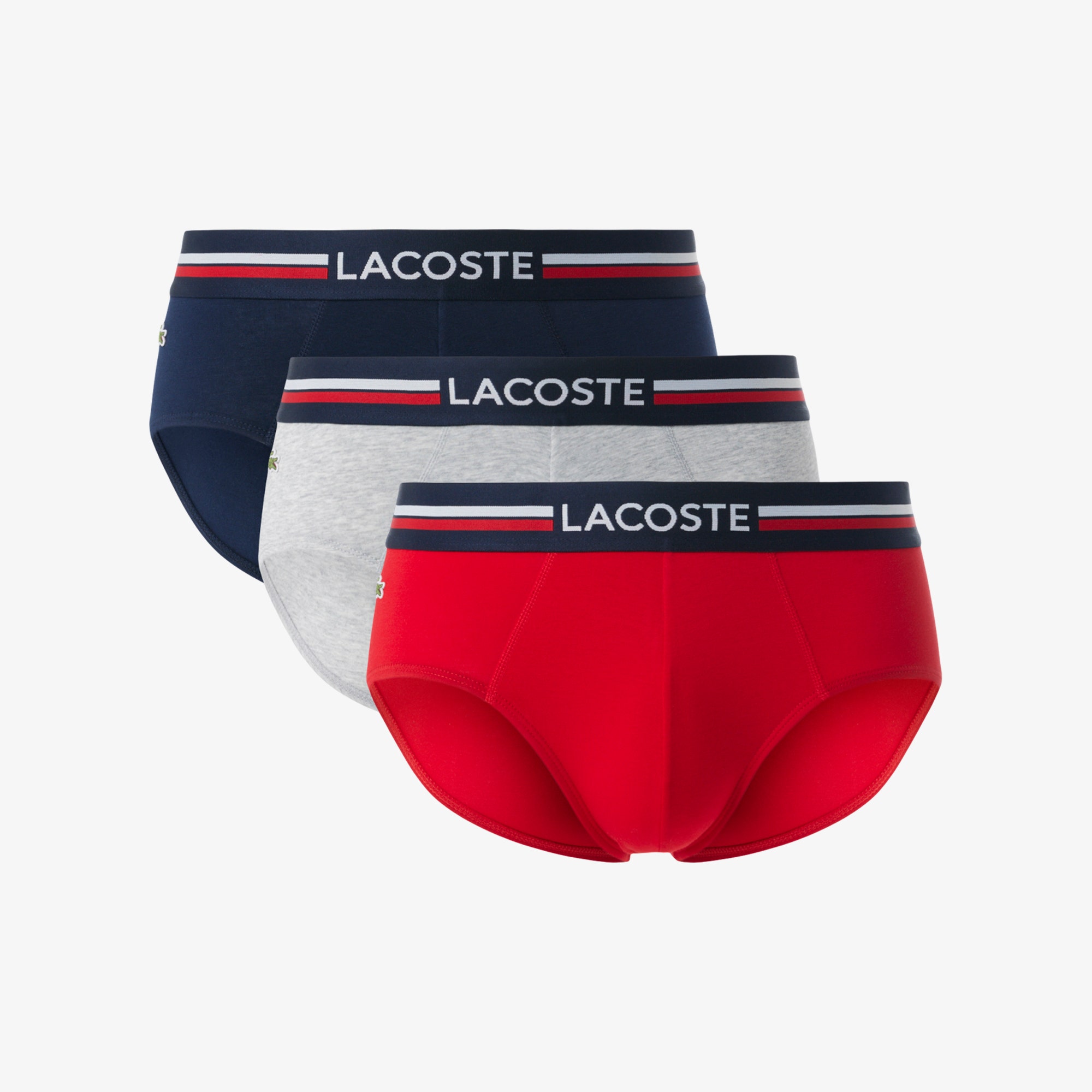 3-Pack Logo Waist Monochrome Cotton Briefs