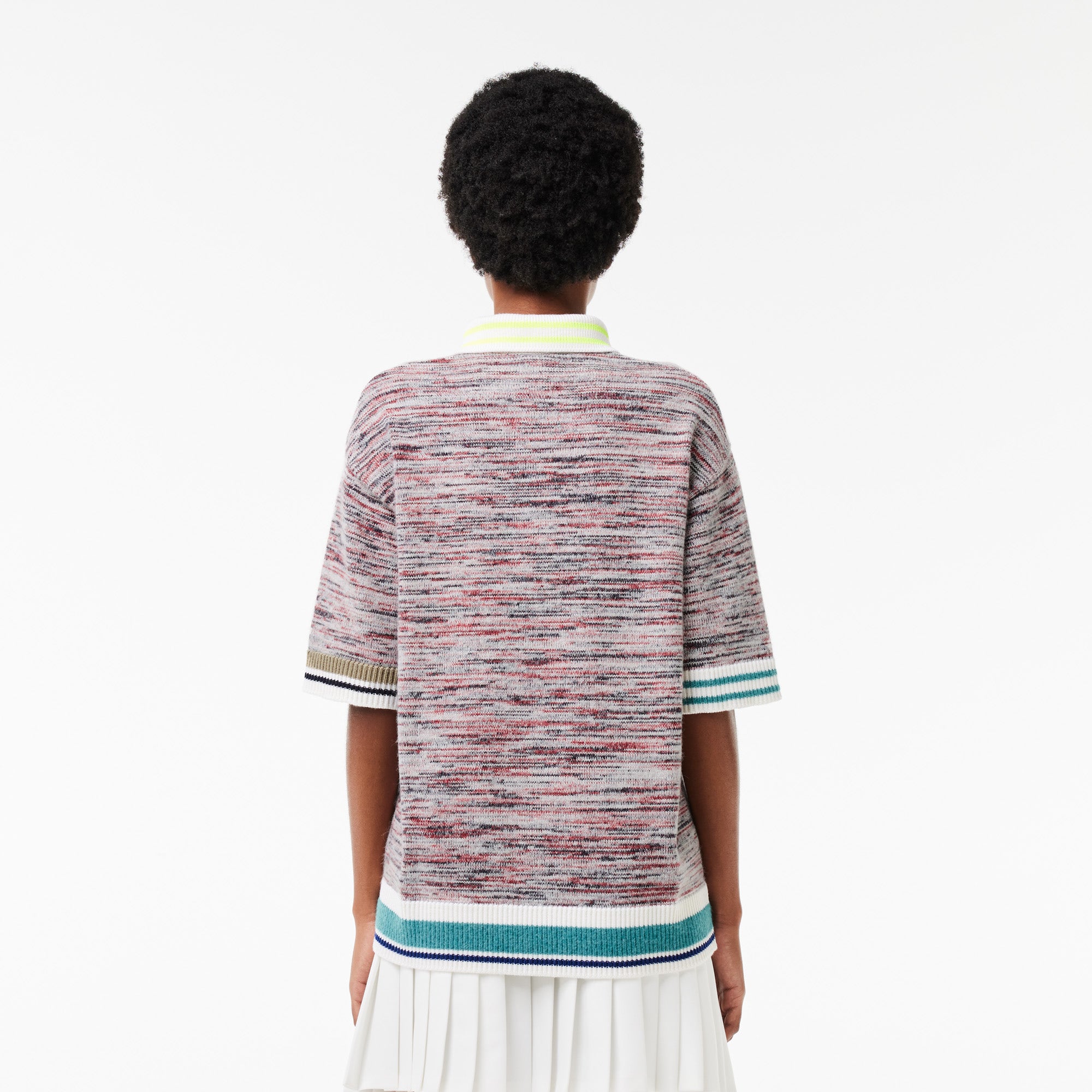 Cotton and Alpaca Blend Polo Neck Sweater