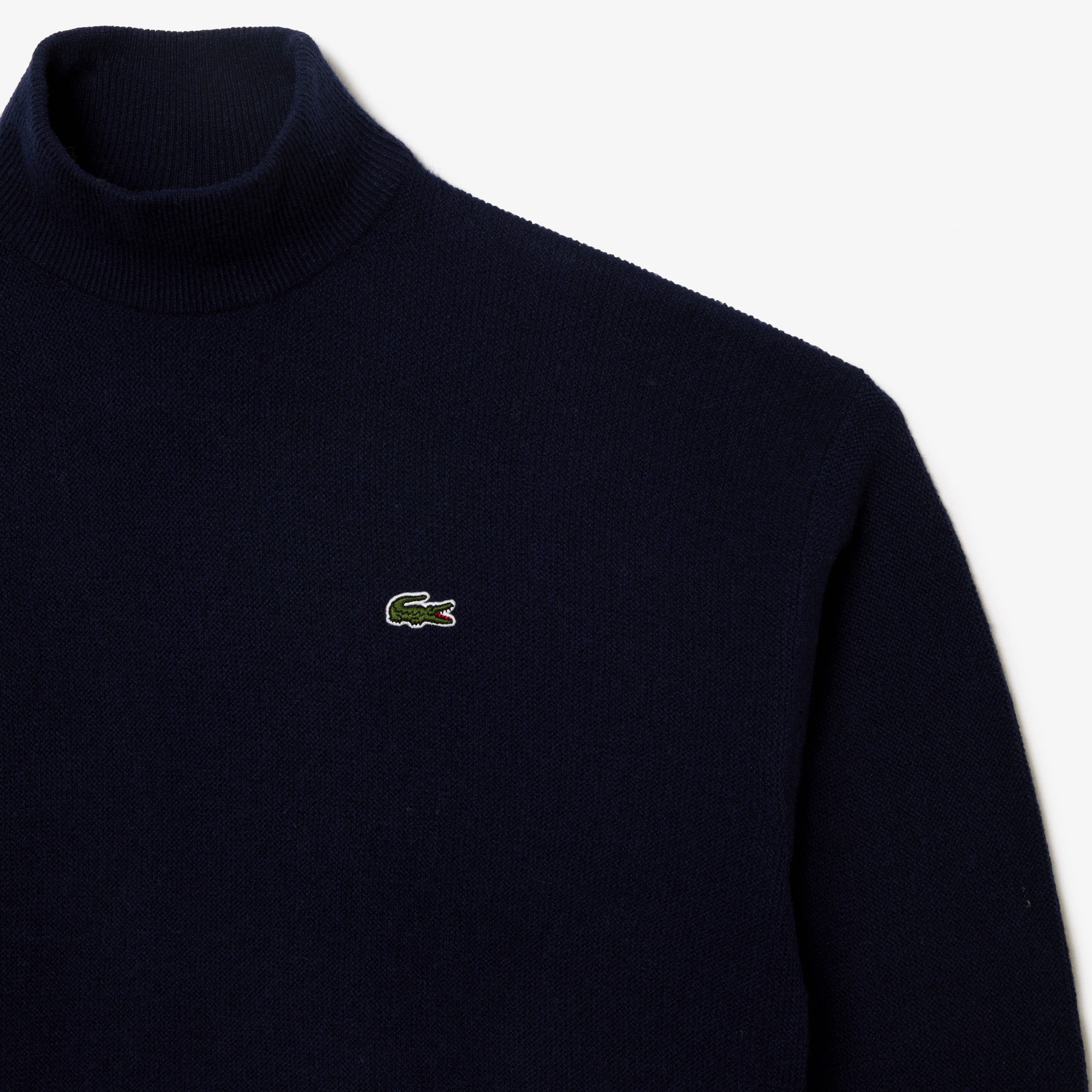 Relaxed Fit Carded Wool High Neck Sweater