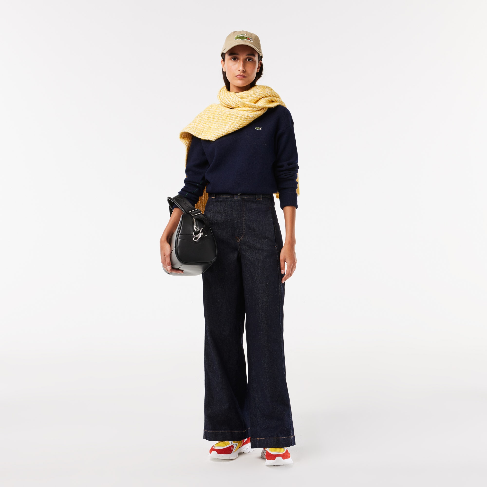 Relaxed Fit Carded Wool High Neck Sweater