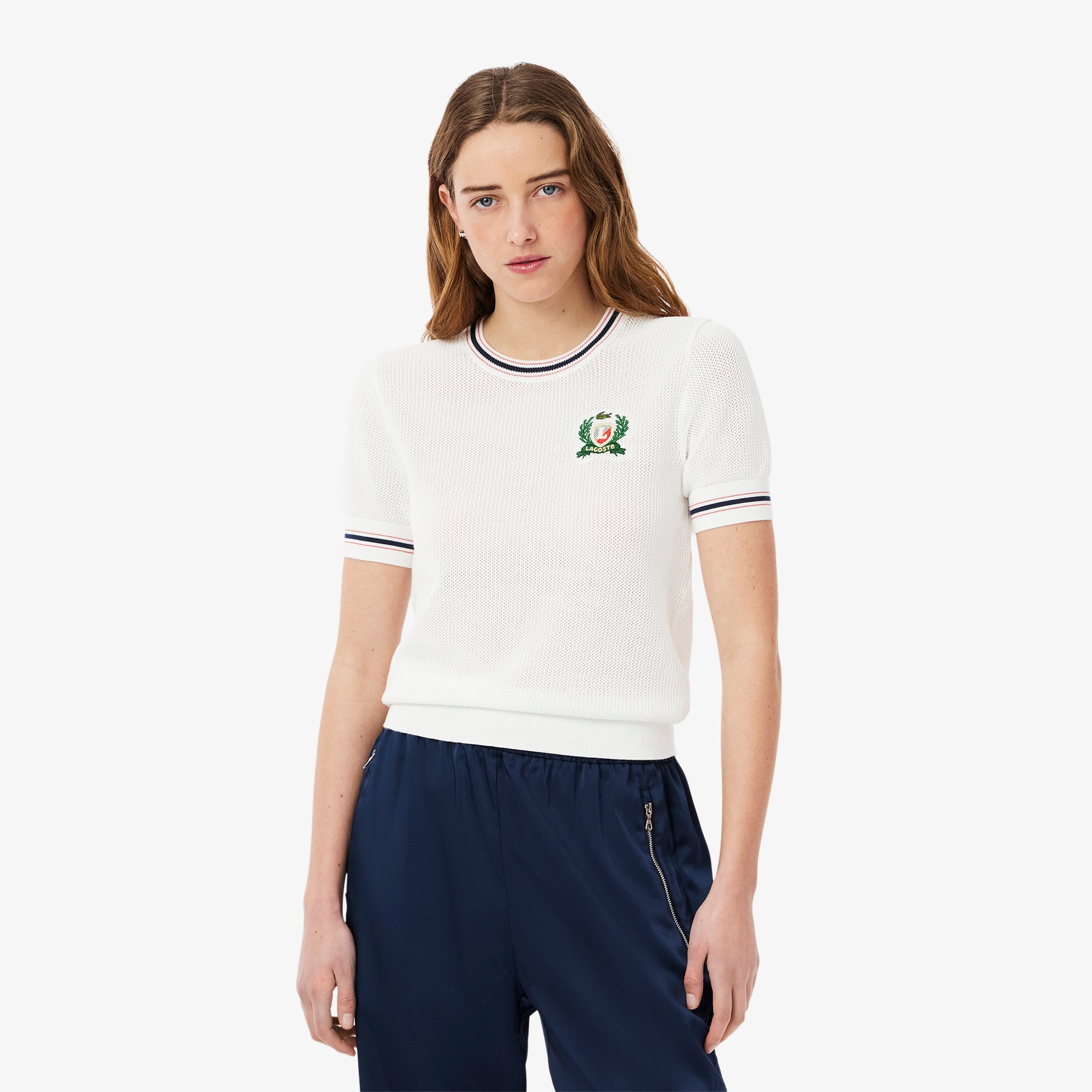 French Made Embroidered Shield Sweater