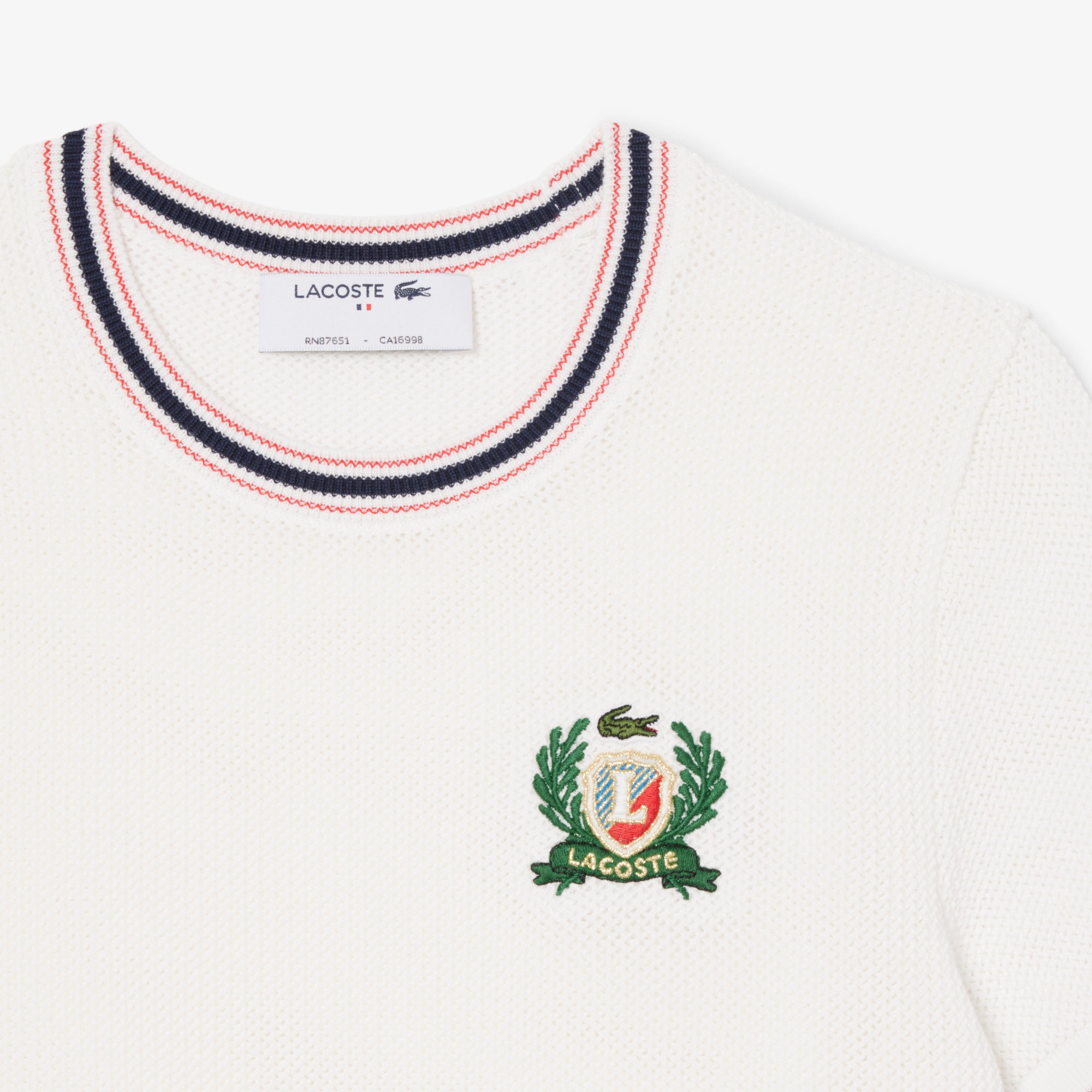 French Made Embroidered Shield Sweater