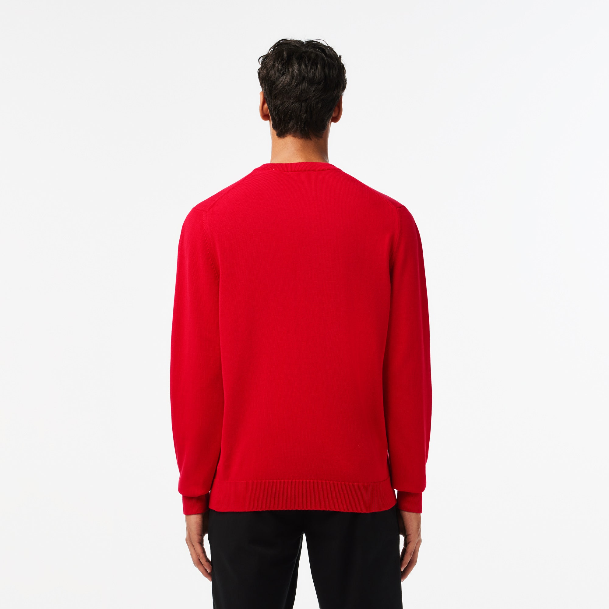 Monochrome Cotton V-neck Sweater