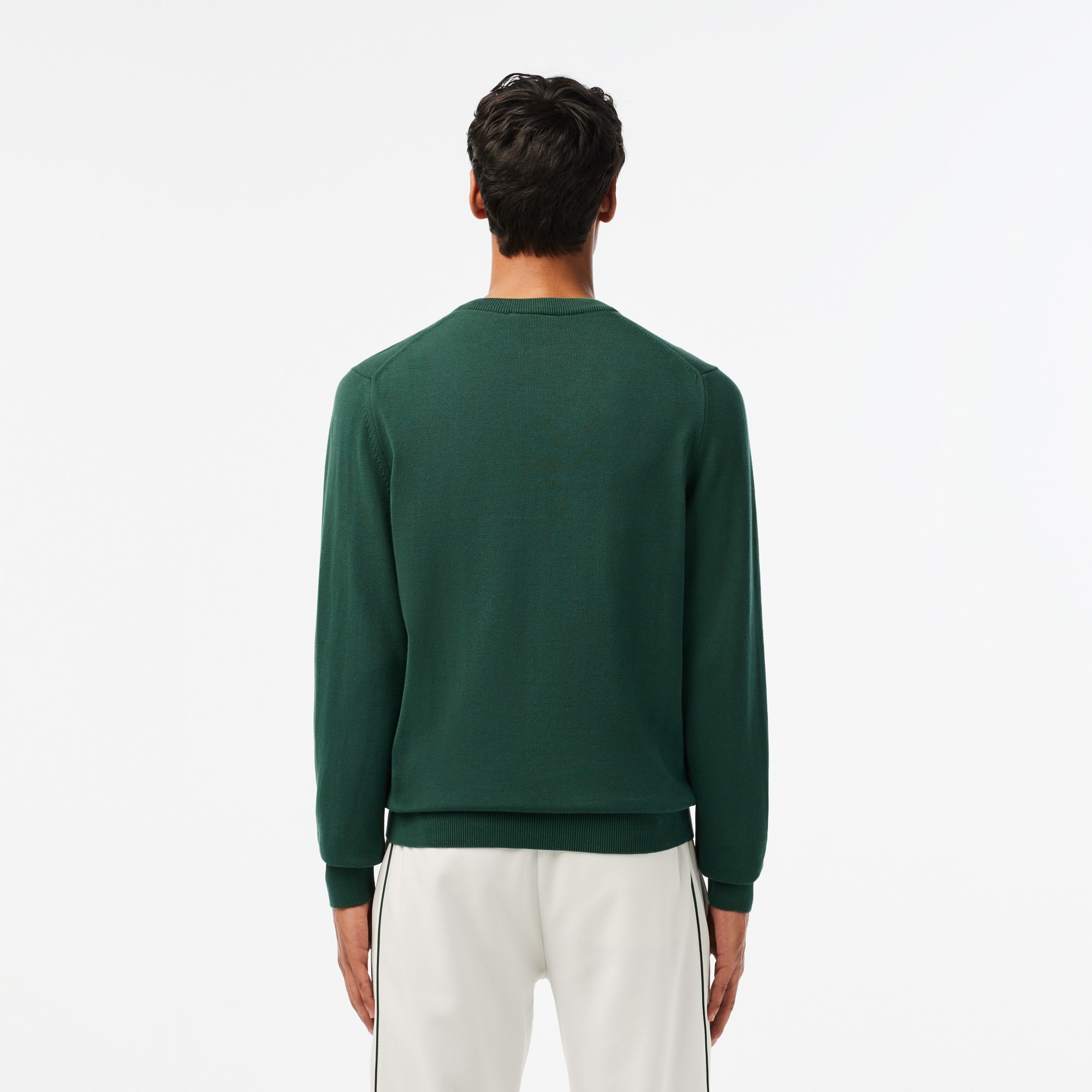 Monochrome Cotton V-neck Sweater