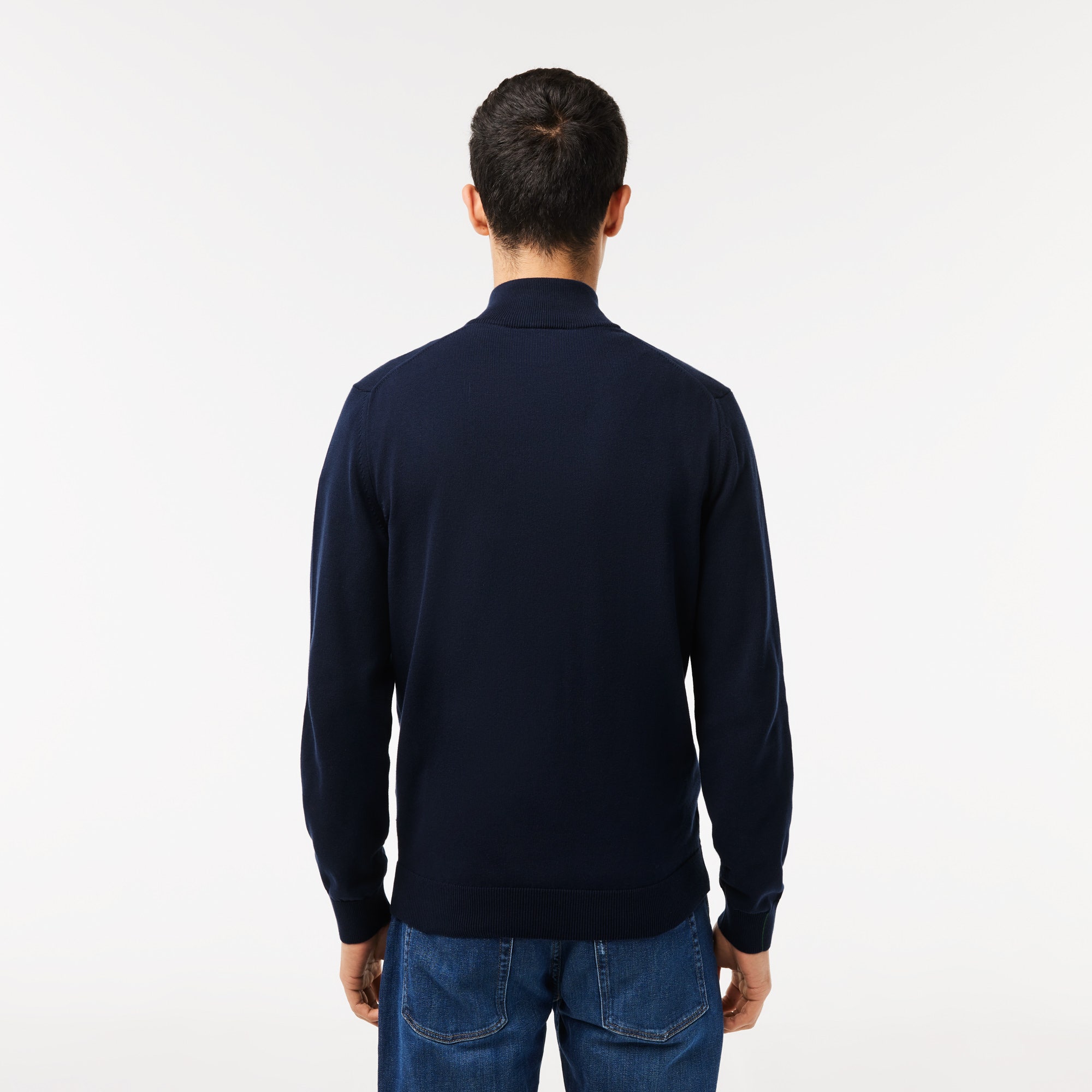 Men's Stand-up Collar Organic Cotton Zippered Sweater