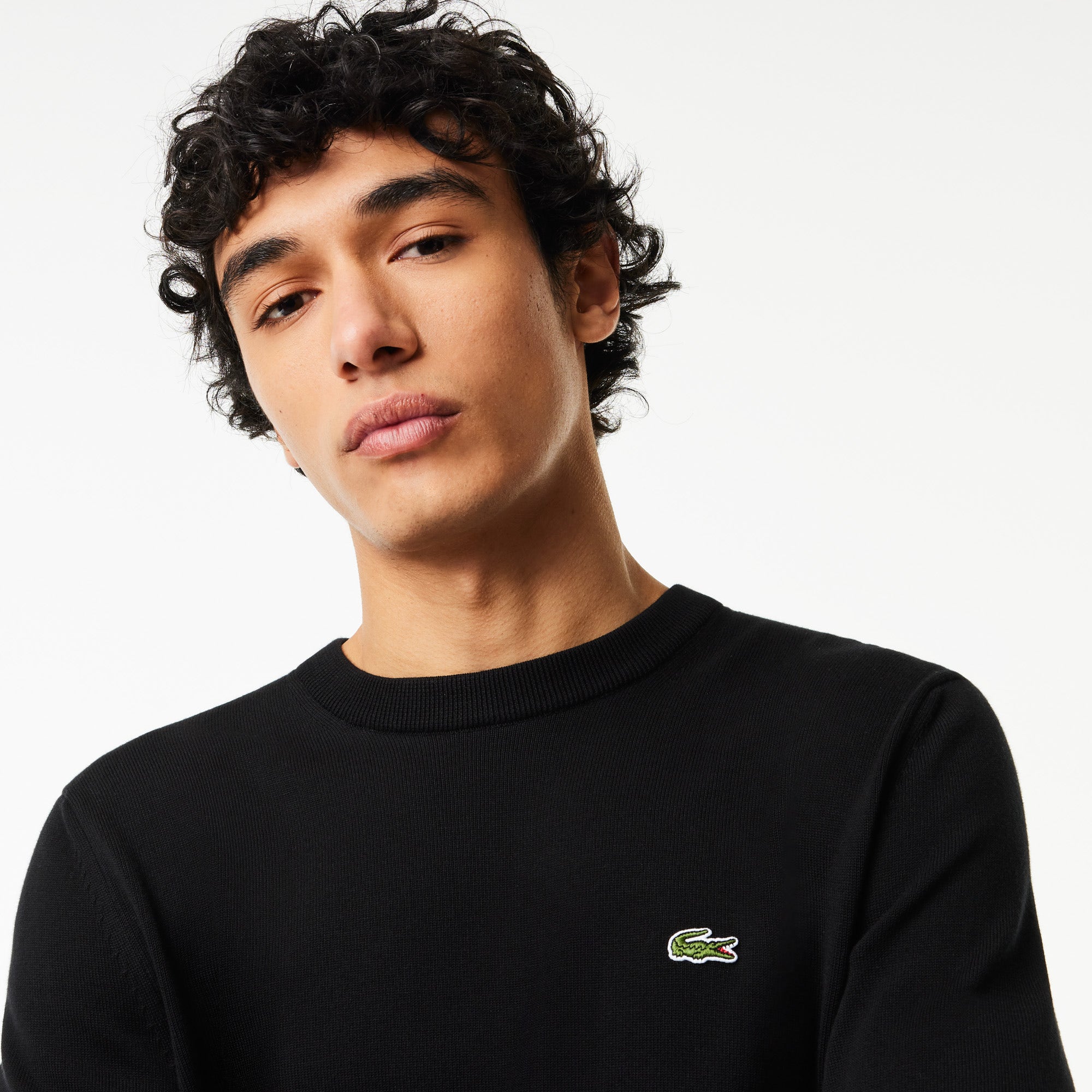 Monochrome Crew Neck Cotton Sweater