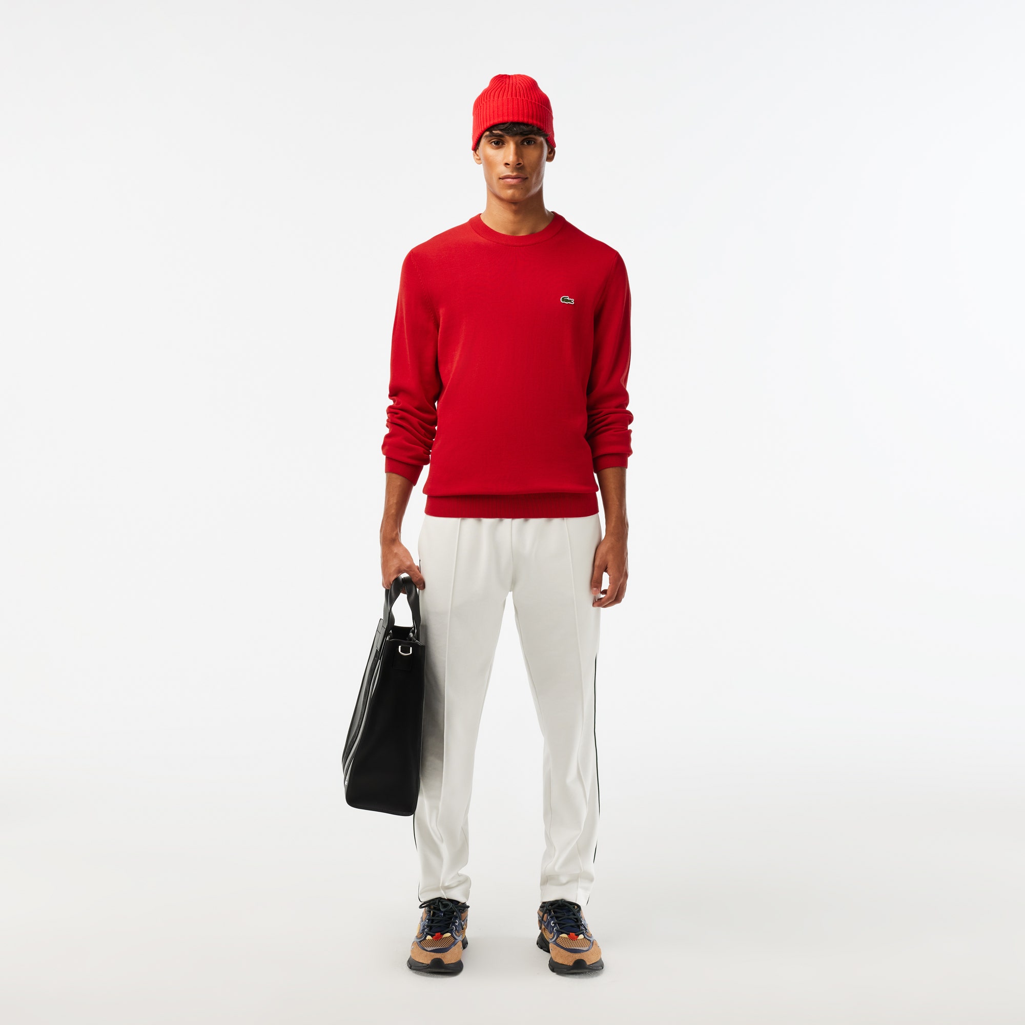 Monochrome Crew Neck Cotton Sweater