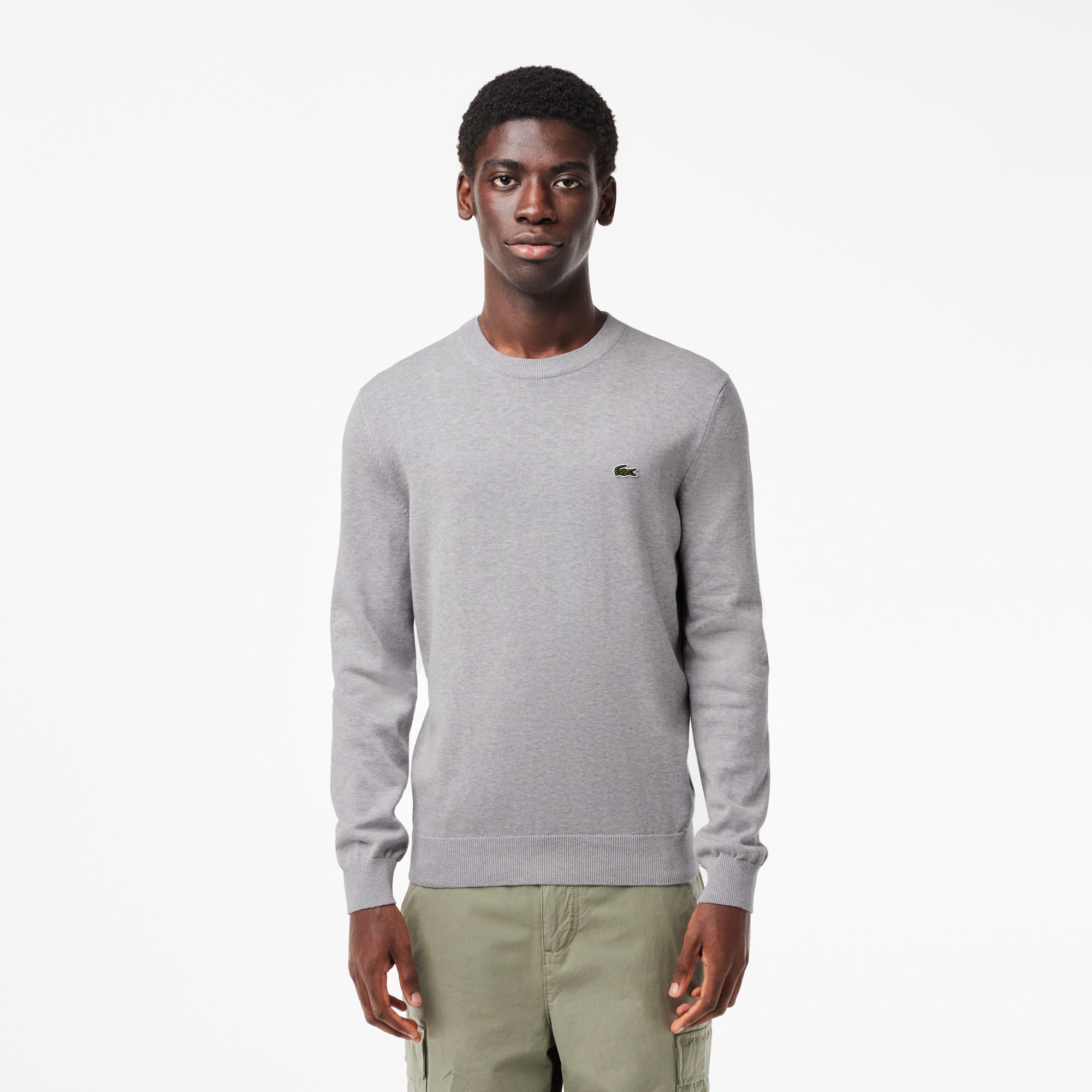 Monochrome Crew Neck Cotton Sweater