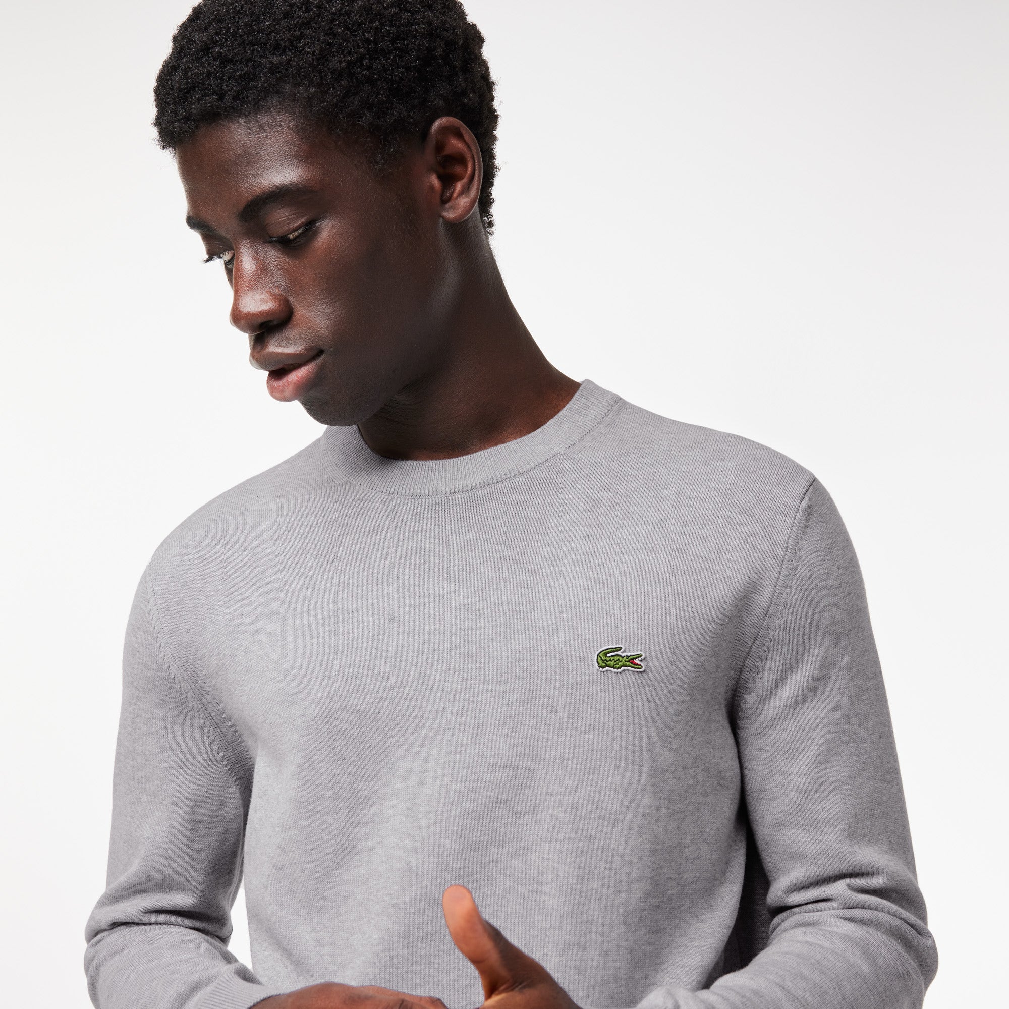 Monochrome Crew Neck Cotton Sweater
