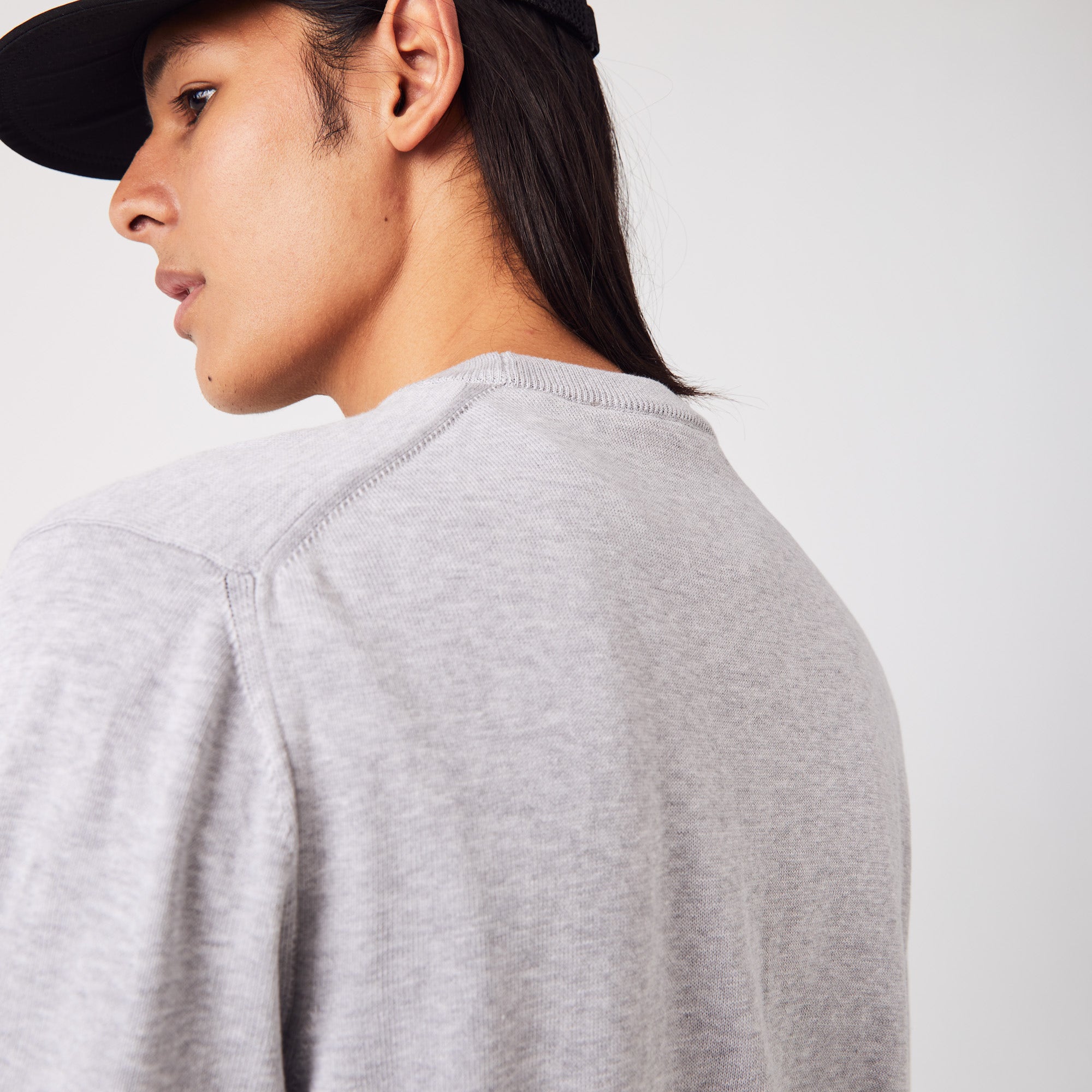 Monochrome Crew Neck Cotton Sweater