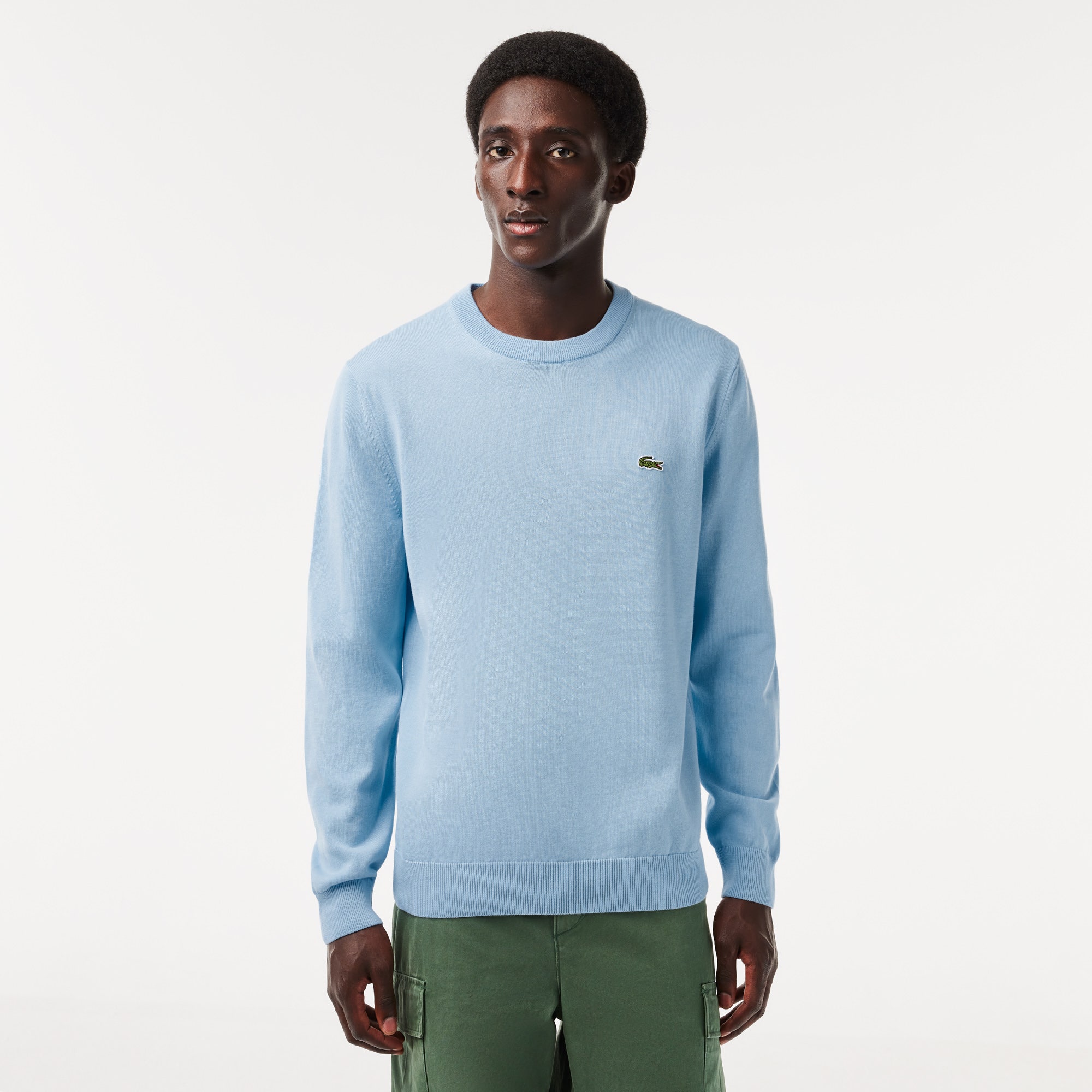 Monochrome Crew Neck Cotton Sweater