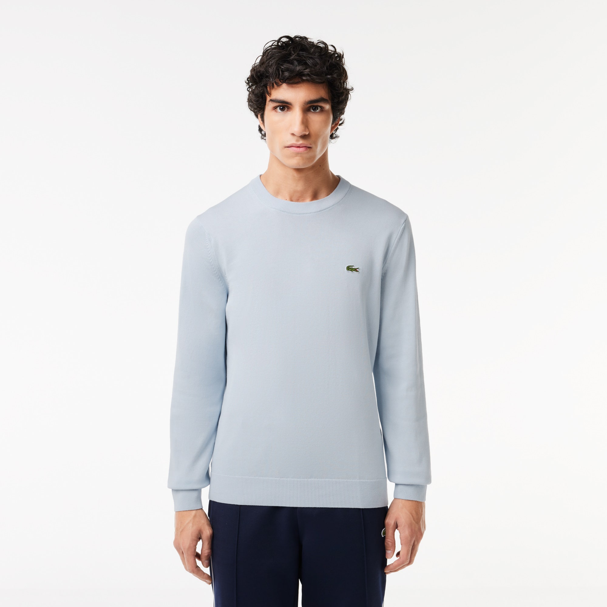 Monochrome Crew Neck Cotton Sweater