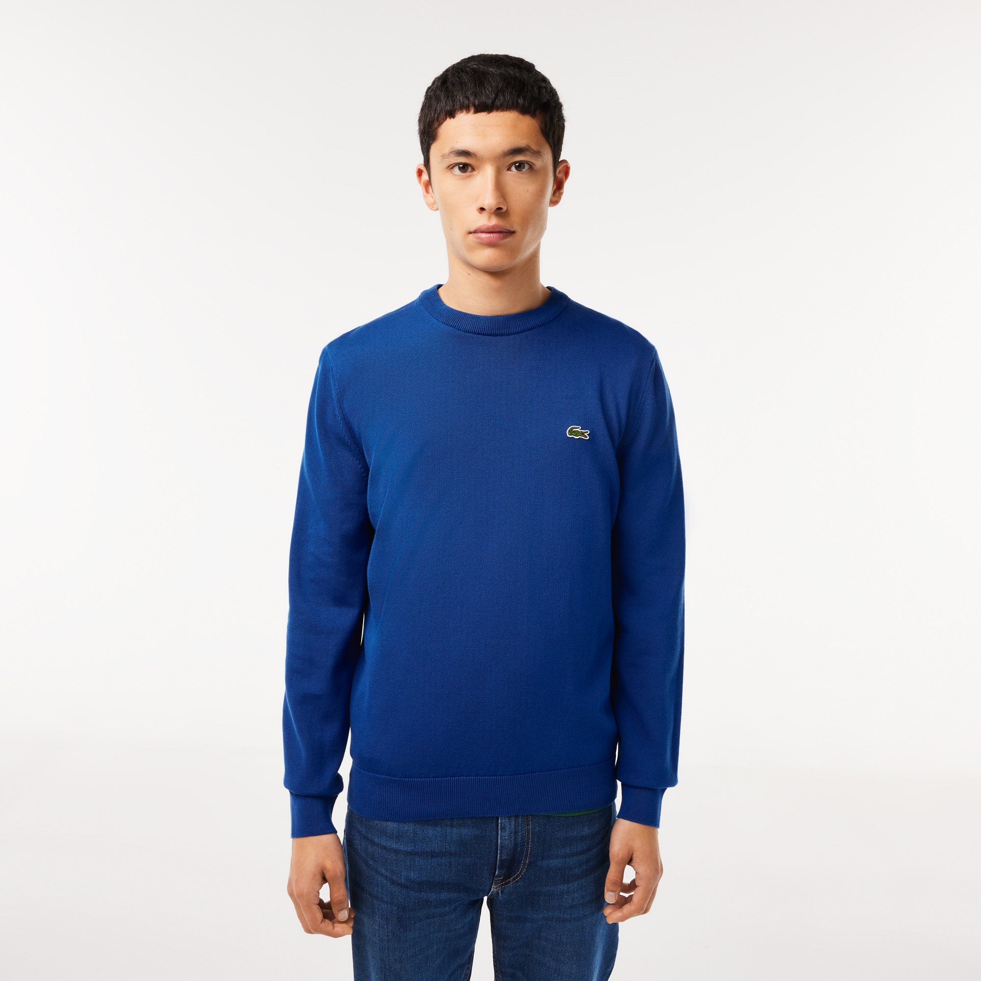 Monochrome Crew Neck Cotton Sweater
