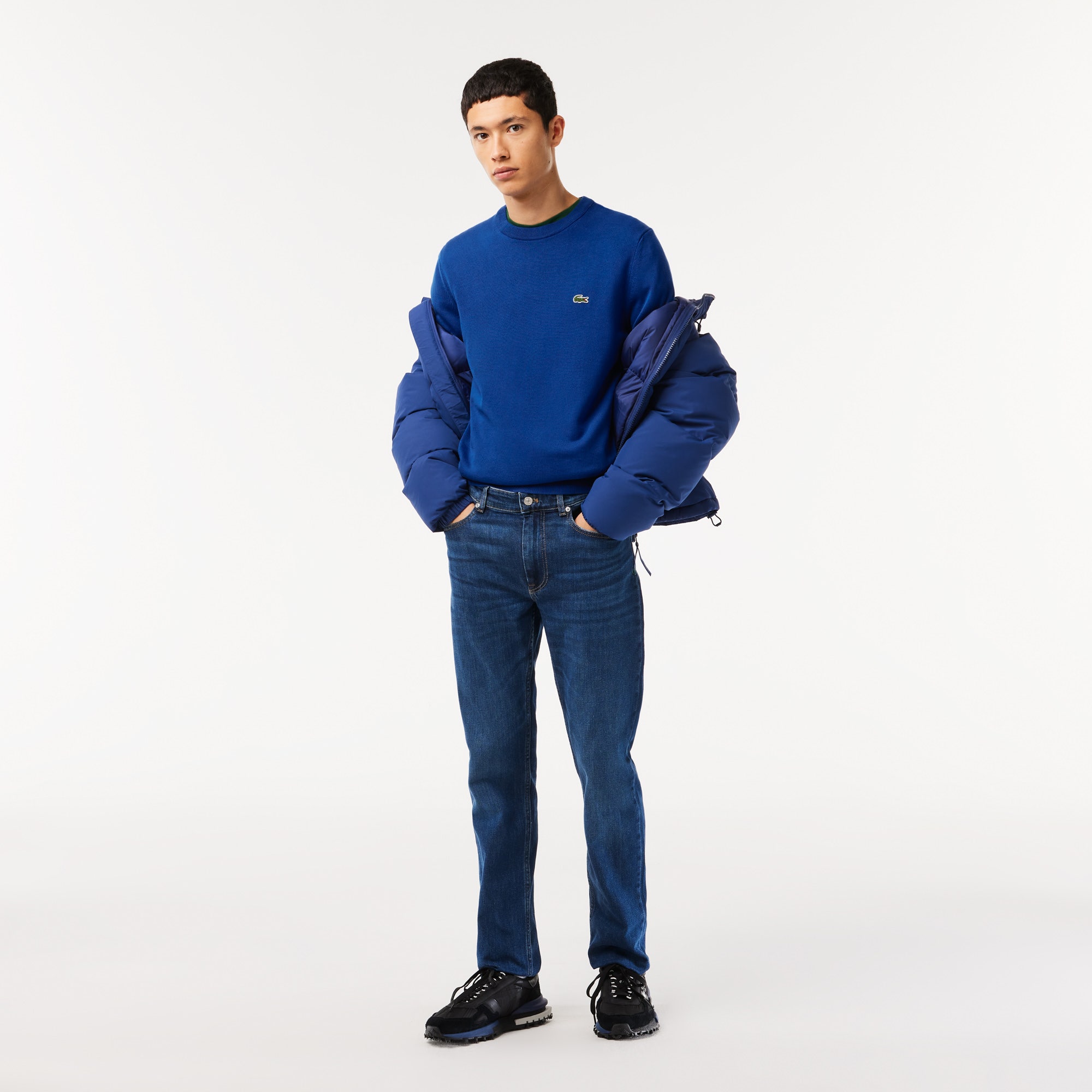 Monochrome Crew Neck Cotton Sweater