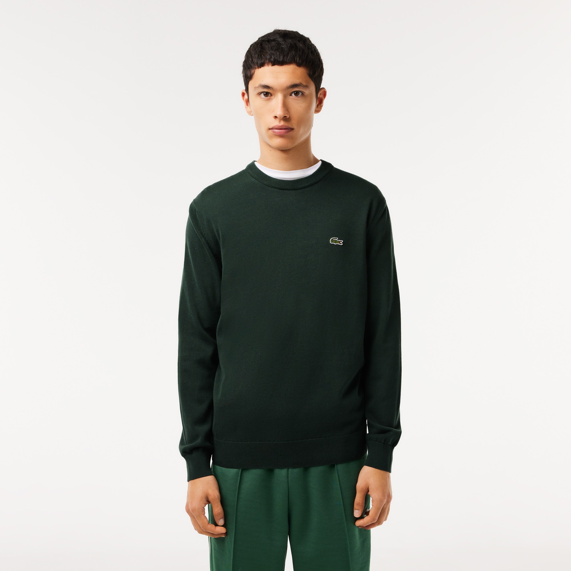 Monochrome Crew Neck Cotton Sweater