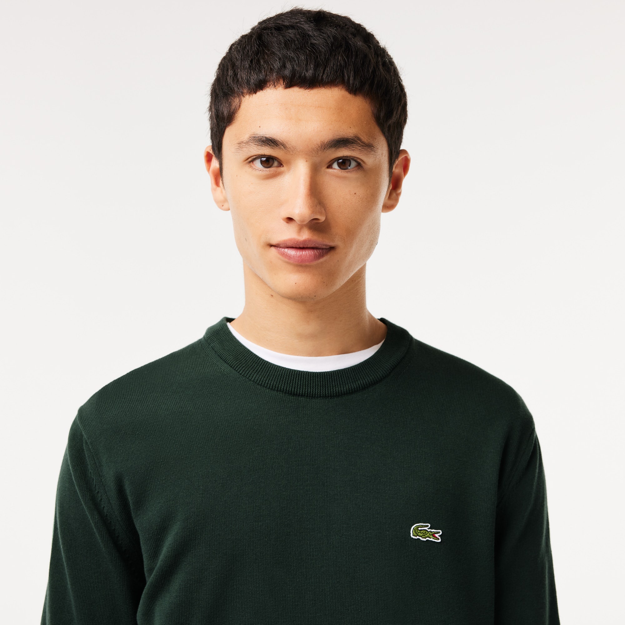 Monochrome Crew Neck Cotton Sweater