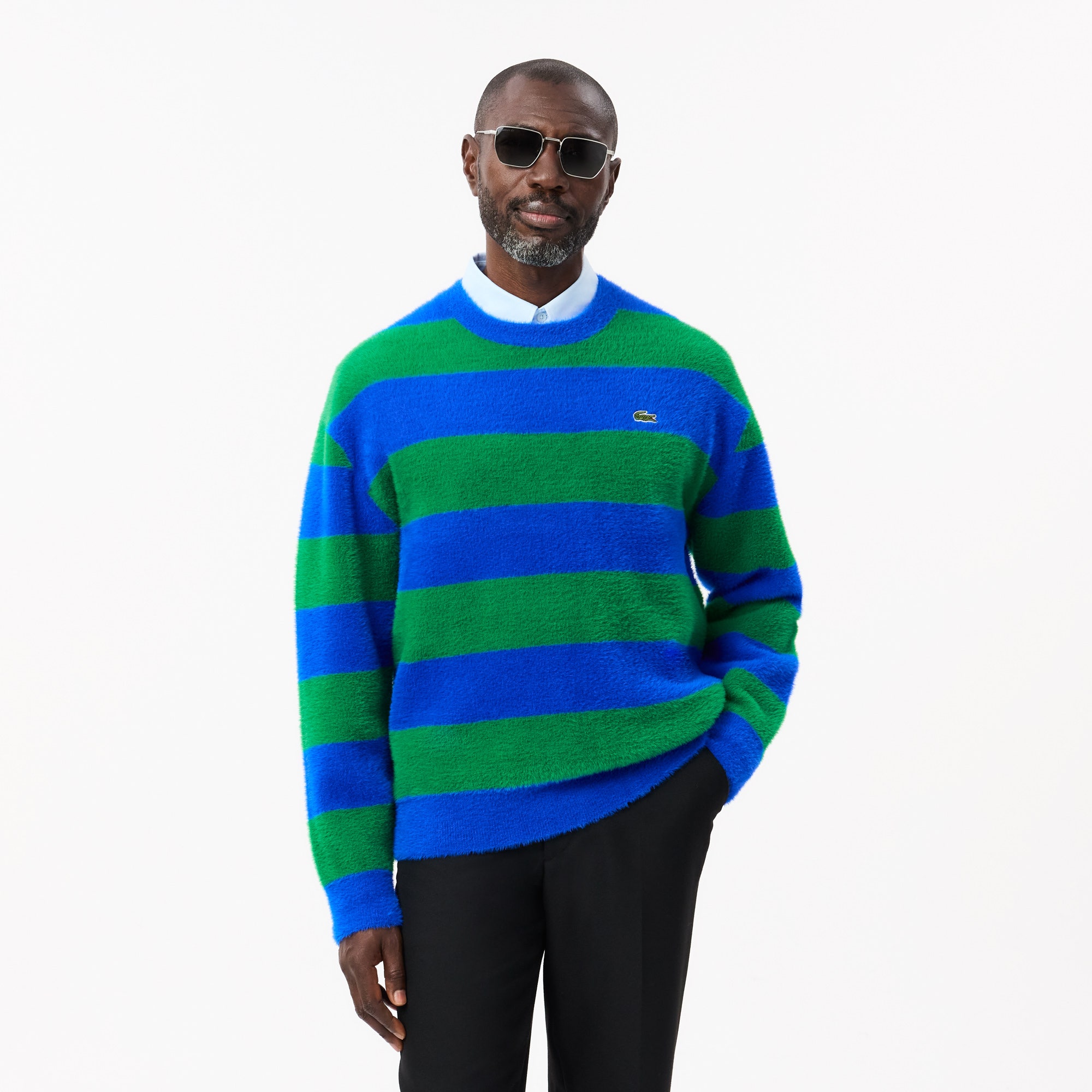 Relaxed Fit Fuzzy Knit Sweater