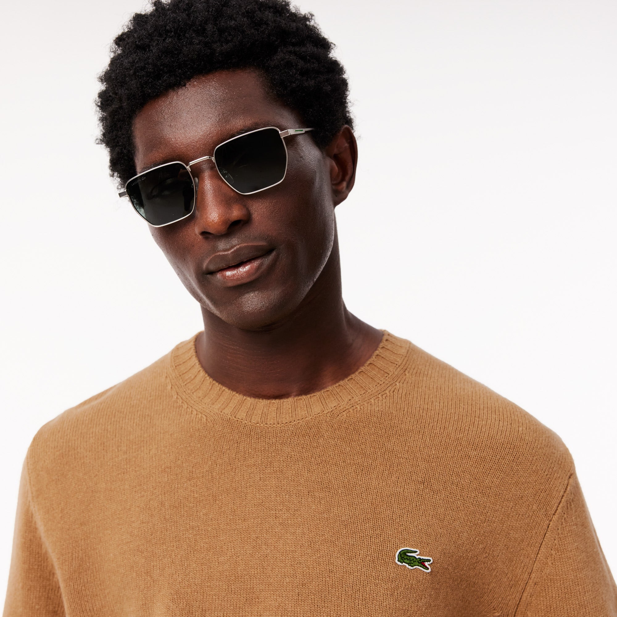 Carded Wool Crew Neck Sweater