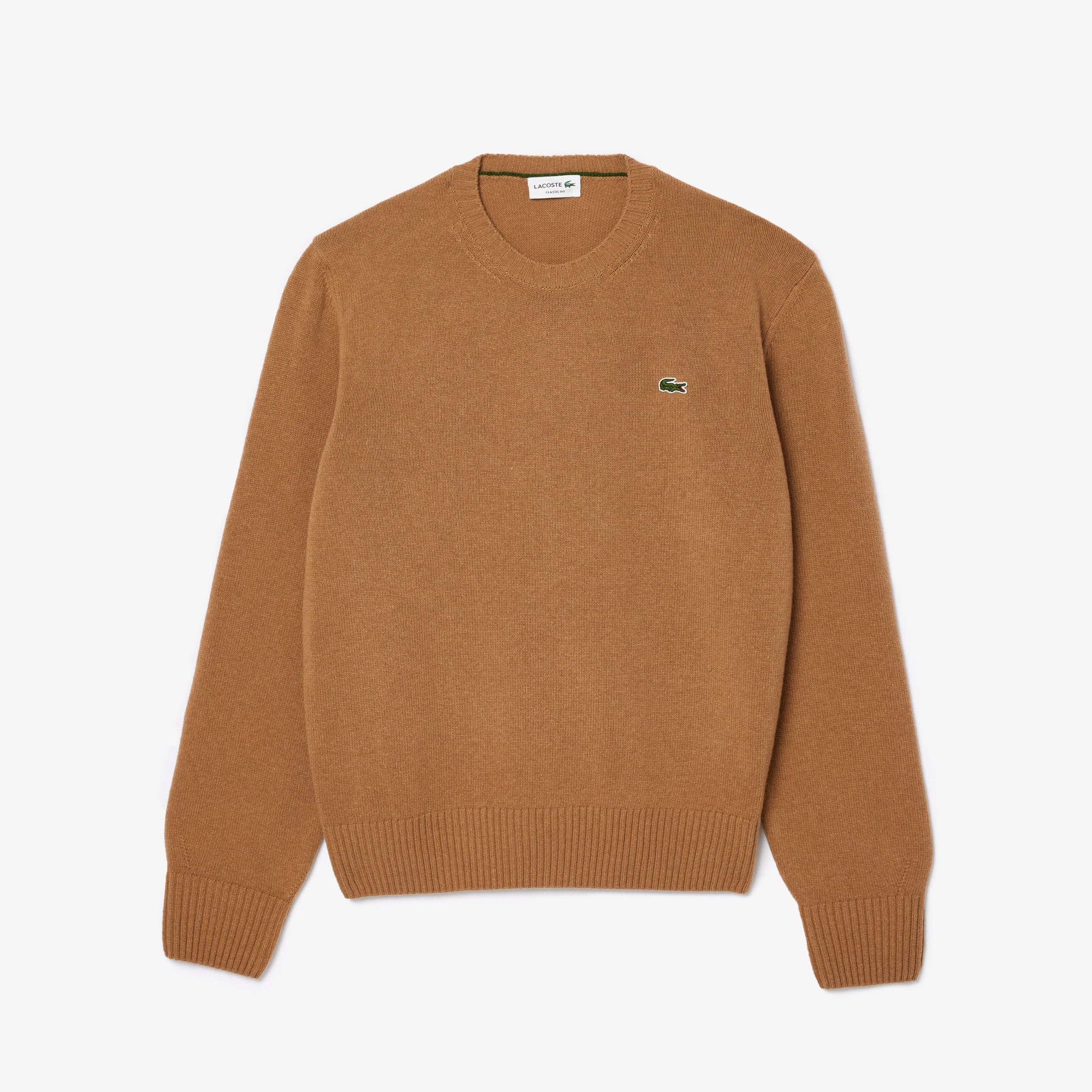 Carded Wool Crew Neck Sweater