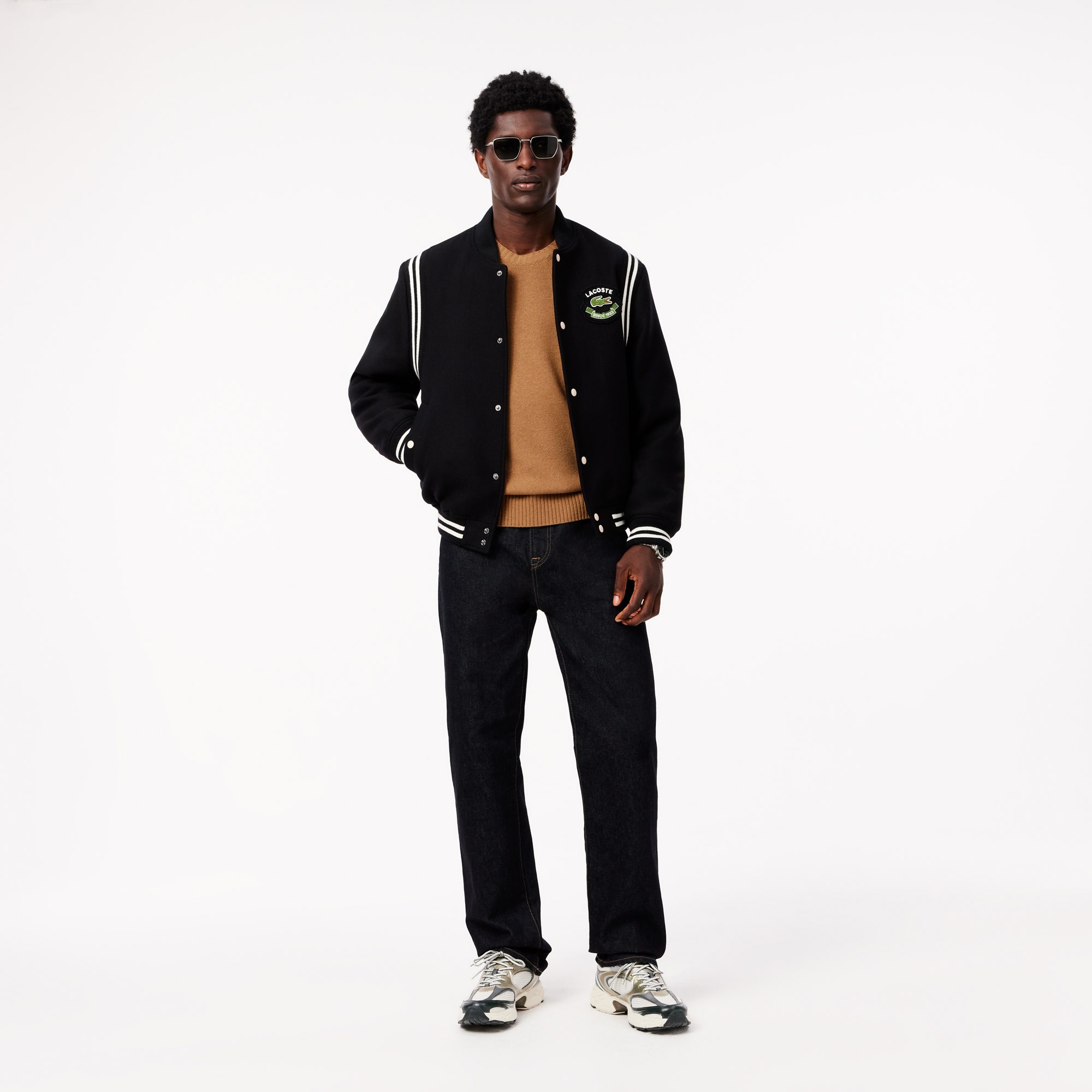 Carded Wool Crew Neck Sweater