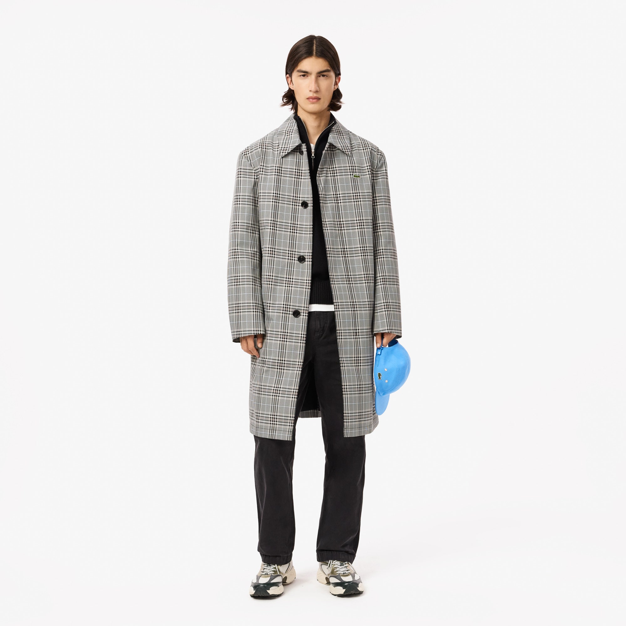 Zip Neck Carded Wool Sweater
