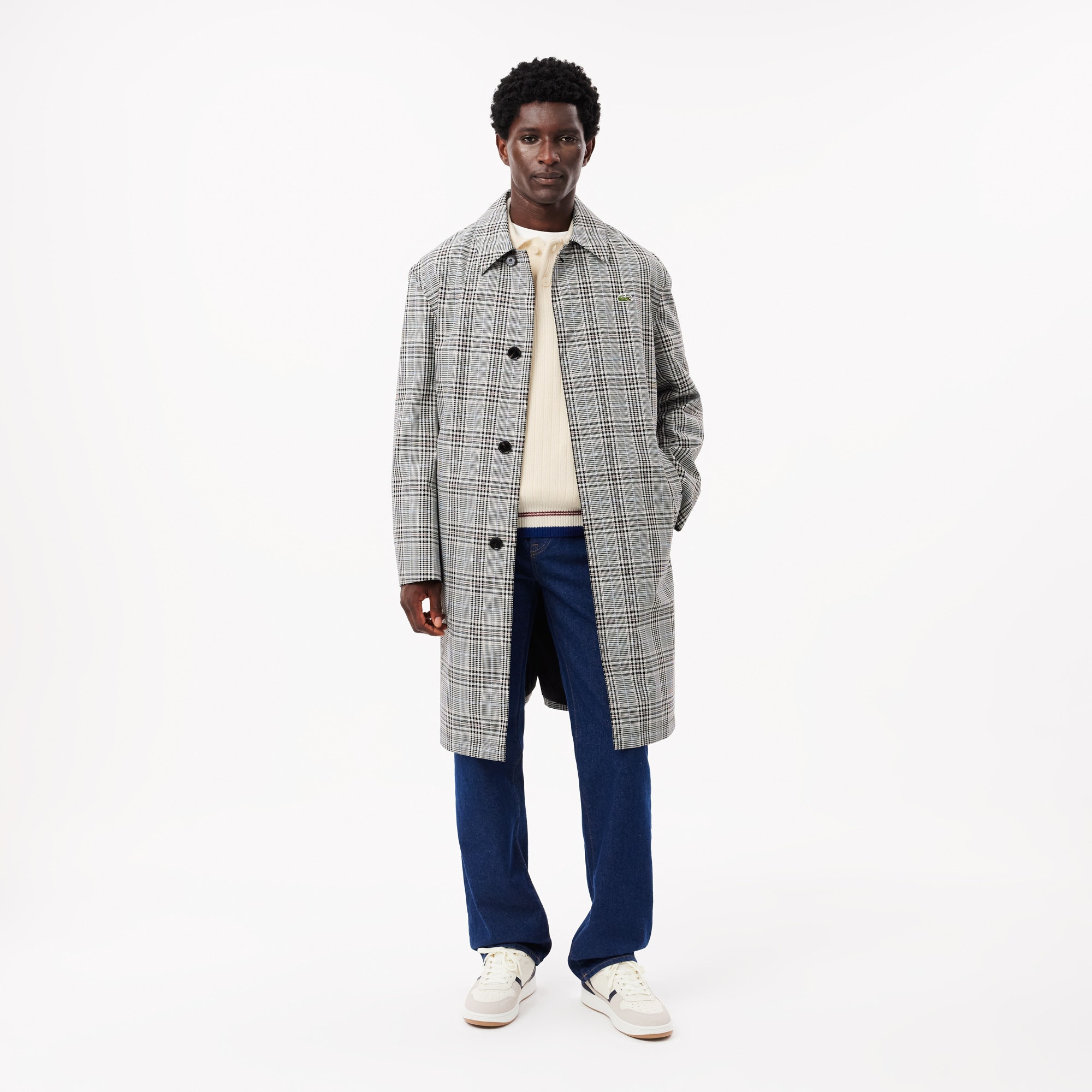 Relaxed Fit Carded Wool Polo Shirt Sweater