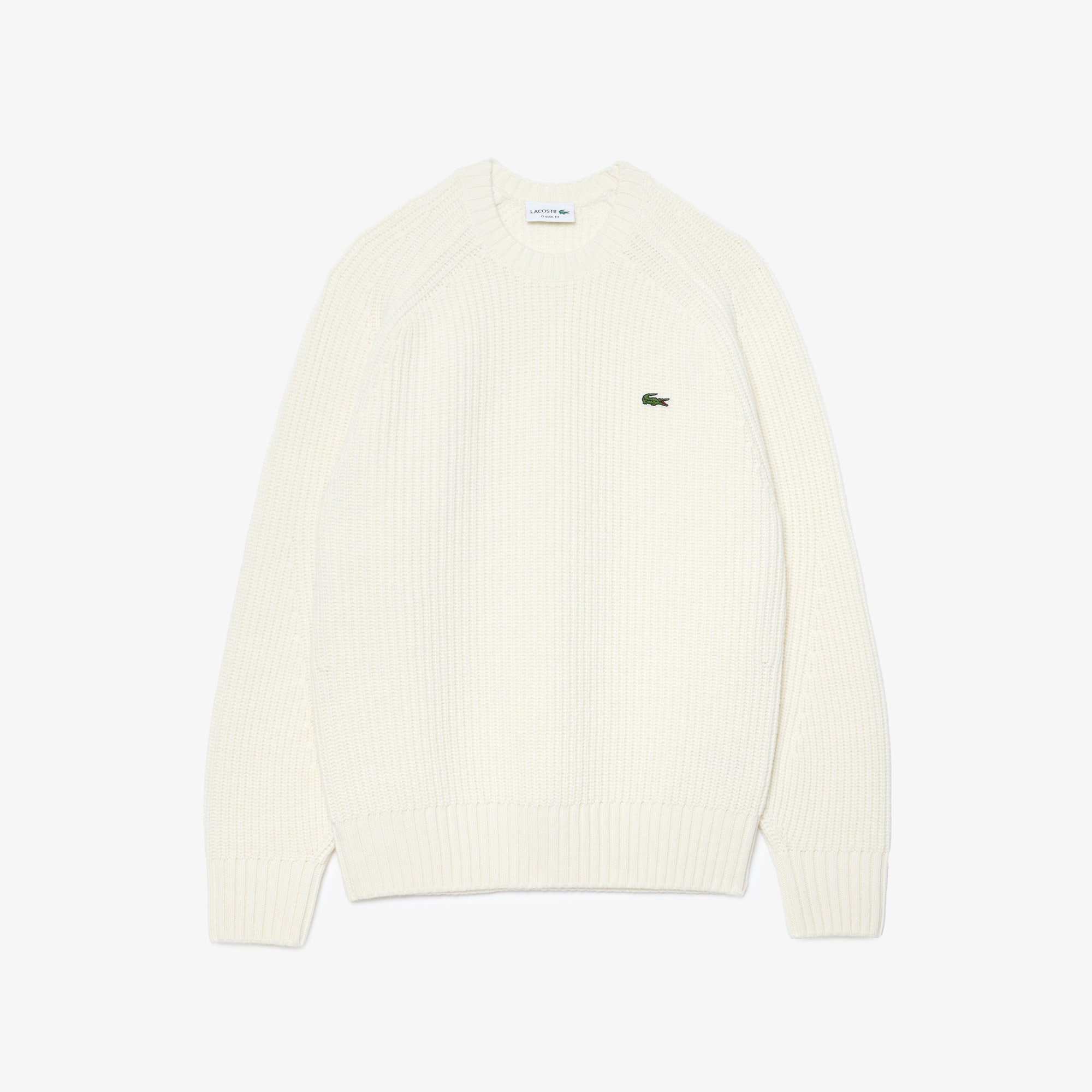 Thick Carded Wool Crew Neck Sweater