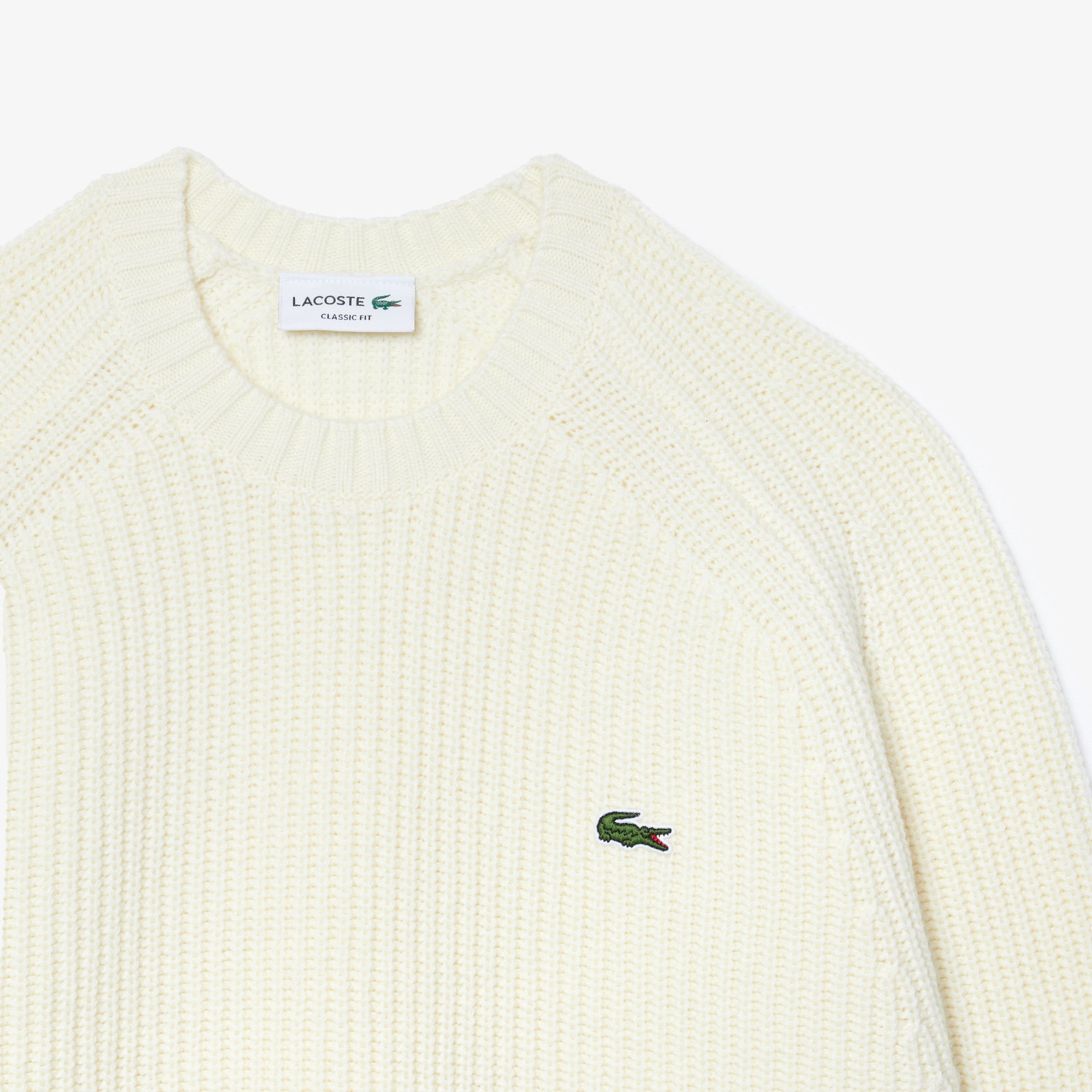 Thick Carded Wool Crew Neck Sweater