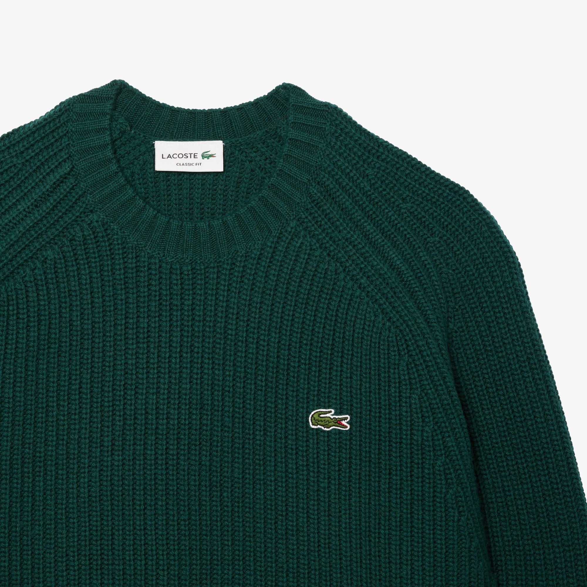 Thick Carded Wool Crew Neck Sweater
