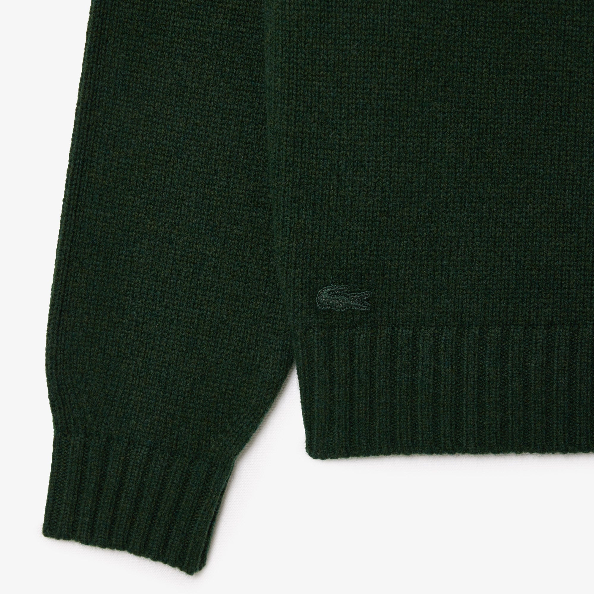 Crocodile Motif Carded Wool Sweater
