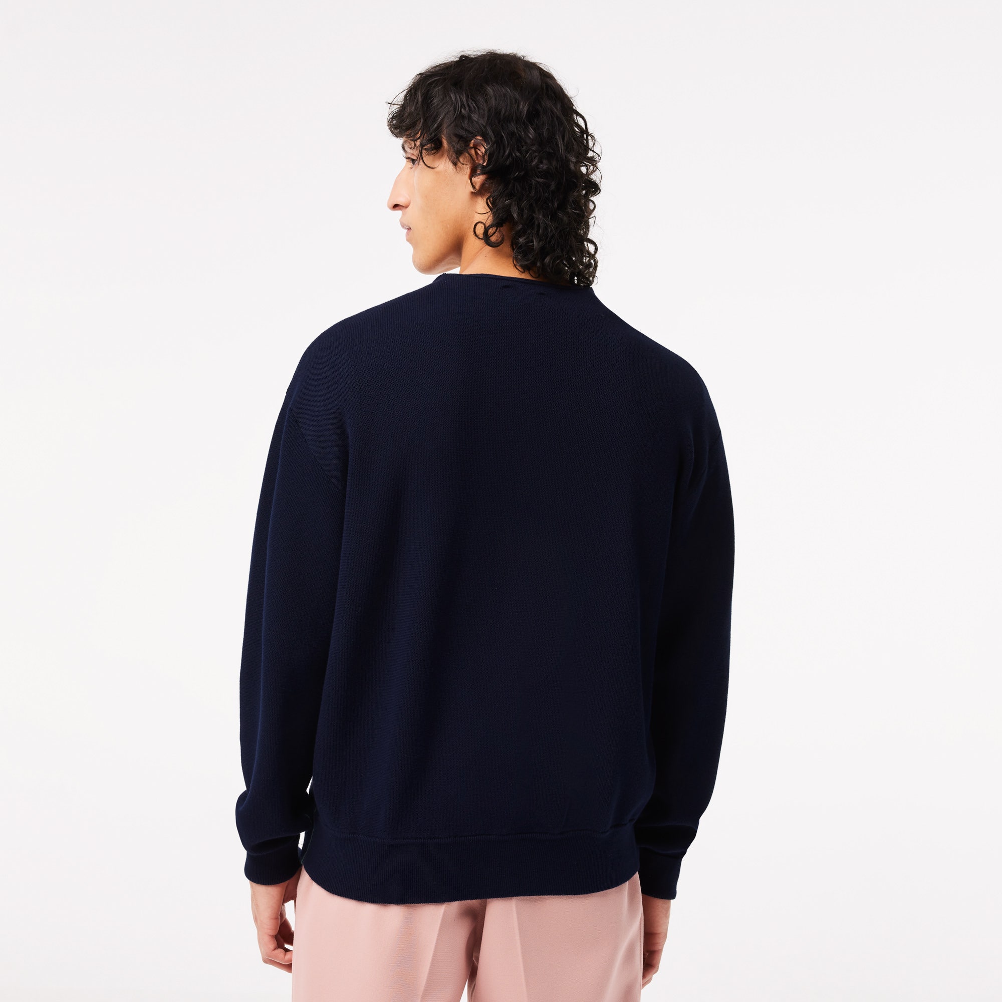 Relaxed Fit Cotton V Neck Cardigan