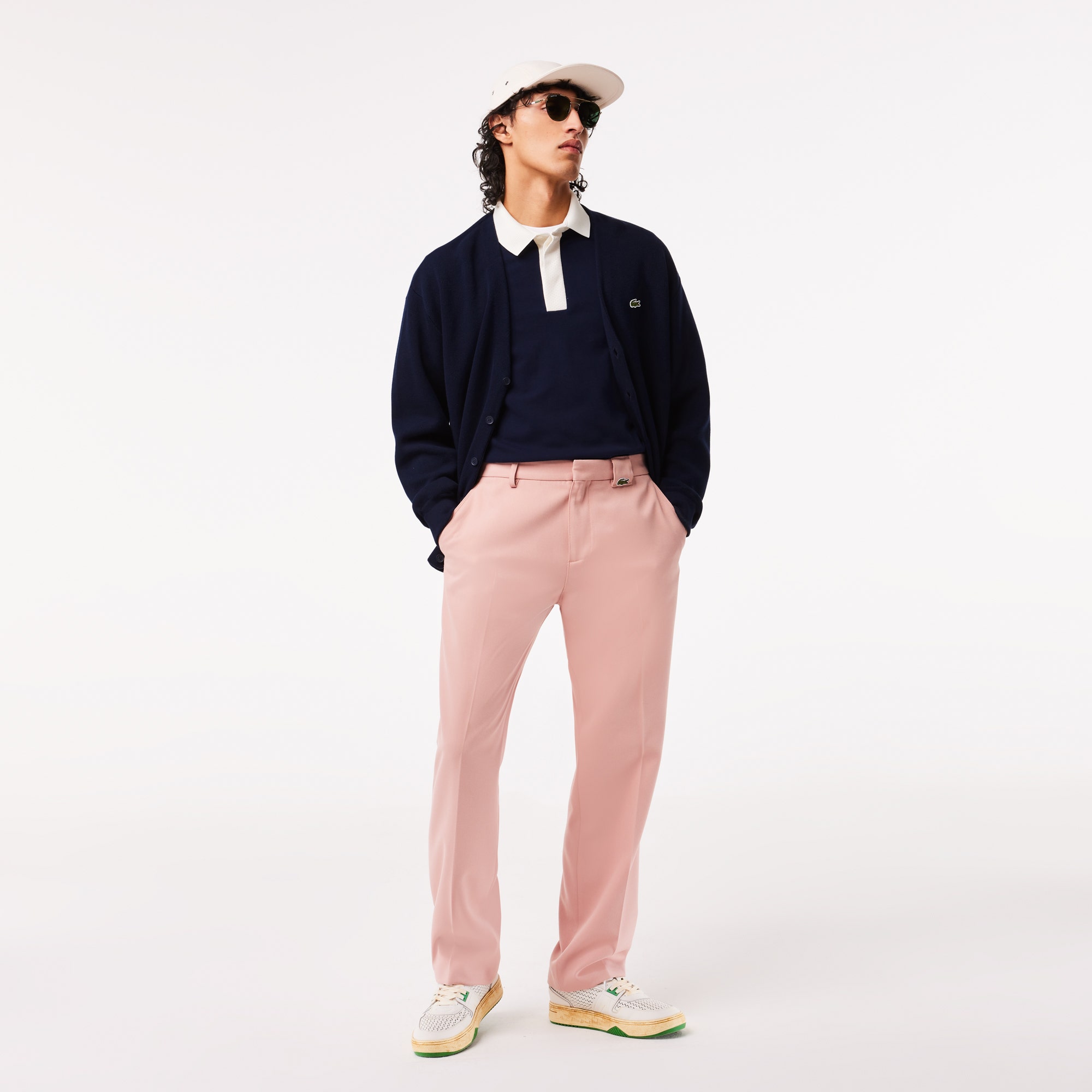 Relaxed Fit Cotton V Neck Cardigan