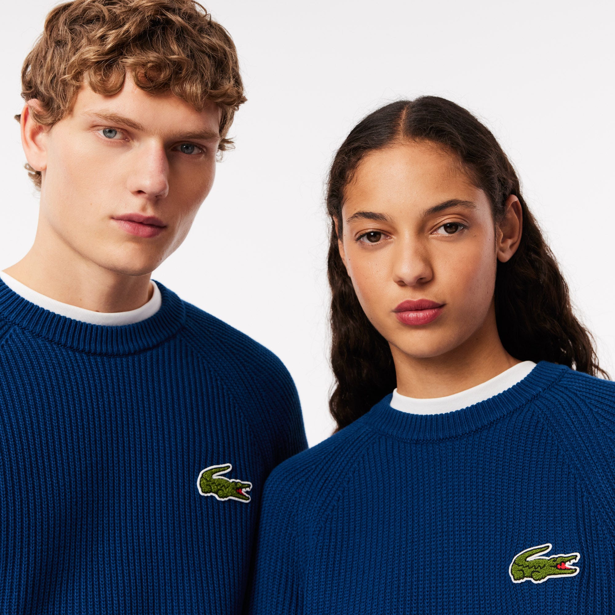 Pearl Rib Cotton Crew Neck Sweater