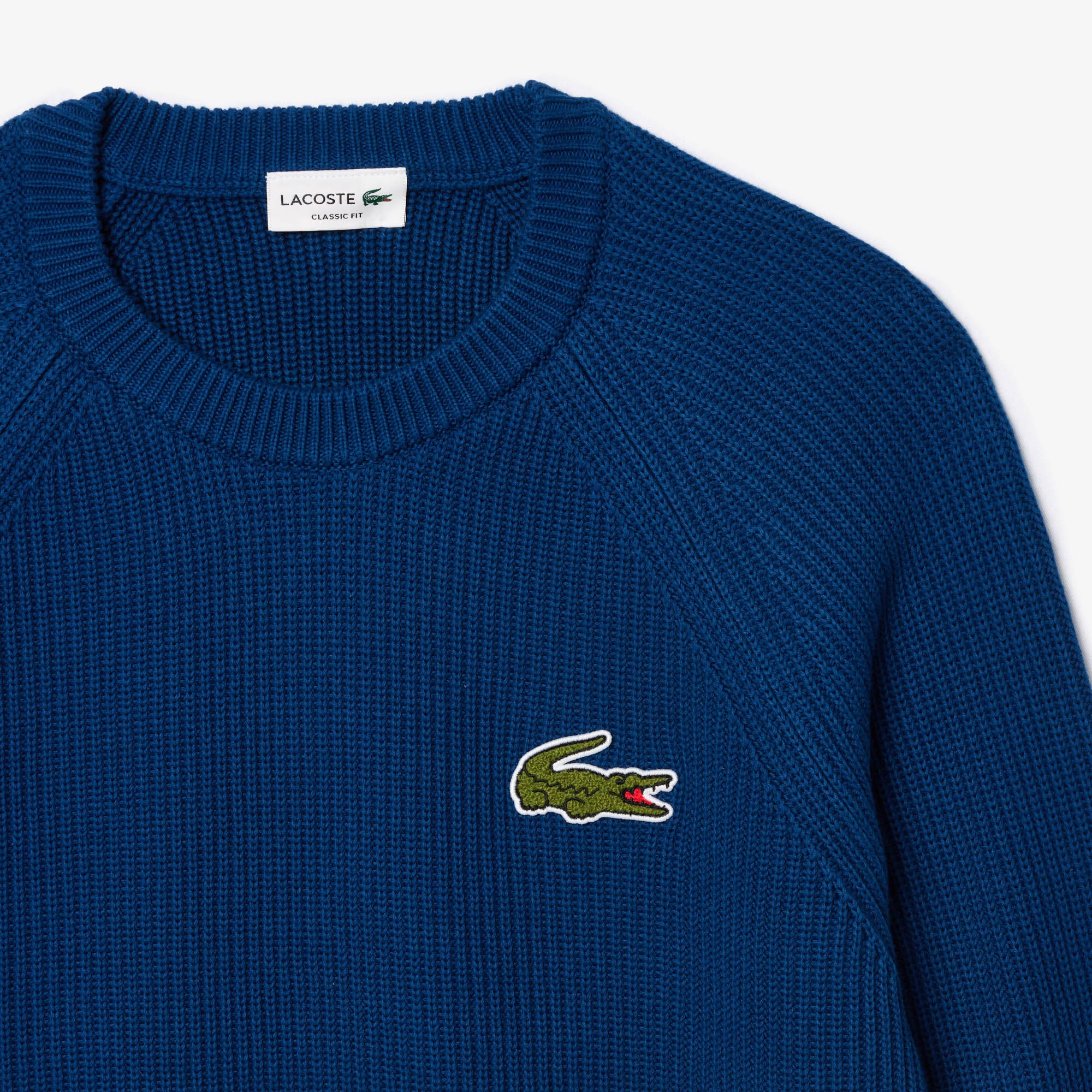 Pearl Rib Cotton Crew Neck Sweater