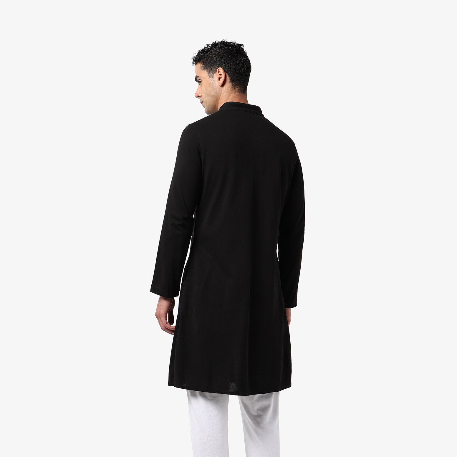 Men's Full Sleeve Knee Length Slim Fit Kurta