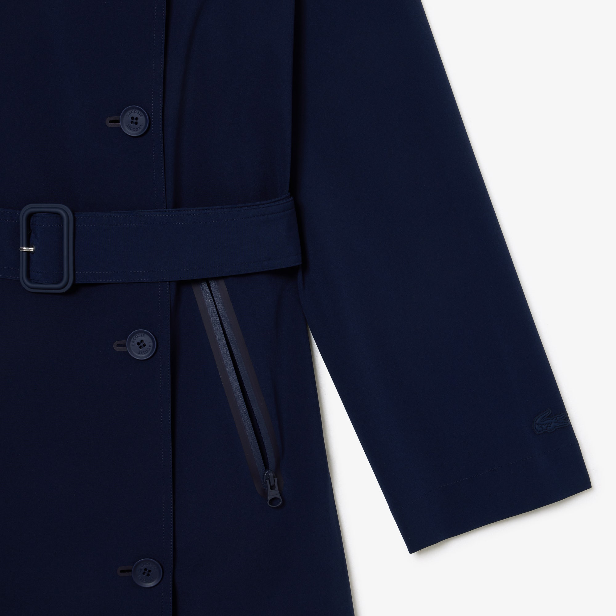 Women's Lacoste Two-Ply Pique Oversized Trench Coat