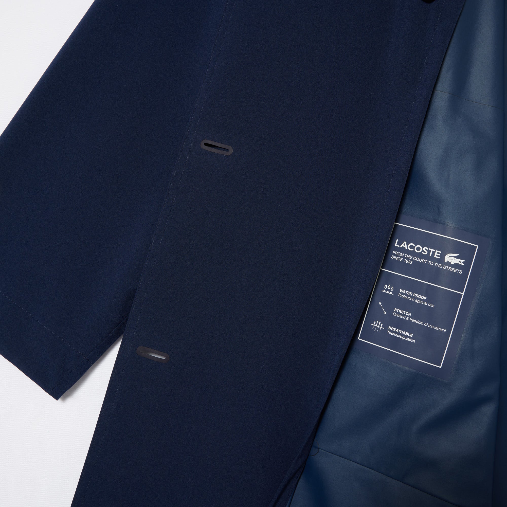 Women's Lacoste Two-Ply Pique Oversized Trench Coat