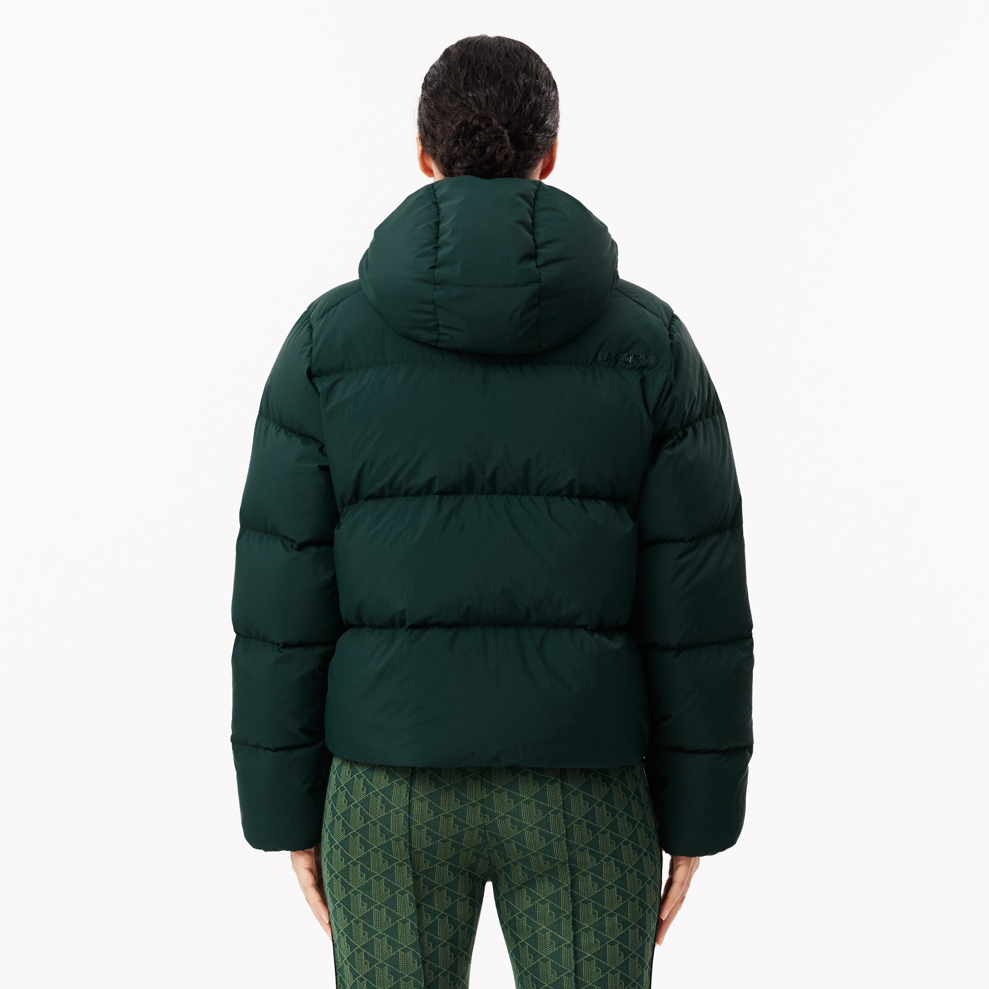 Relaxed Fit Glossy Crocodile Down Jacket