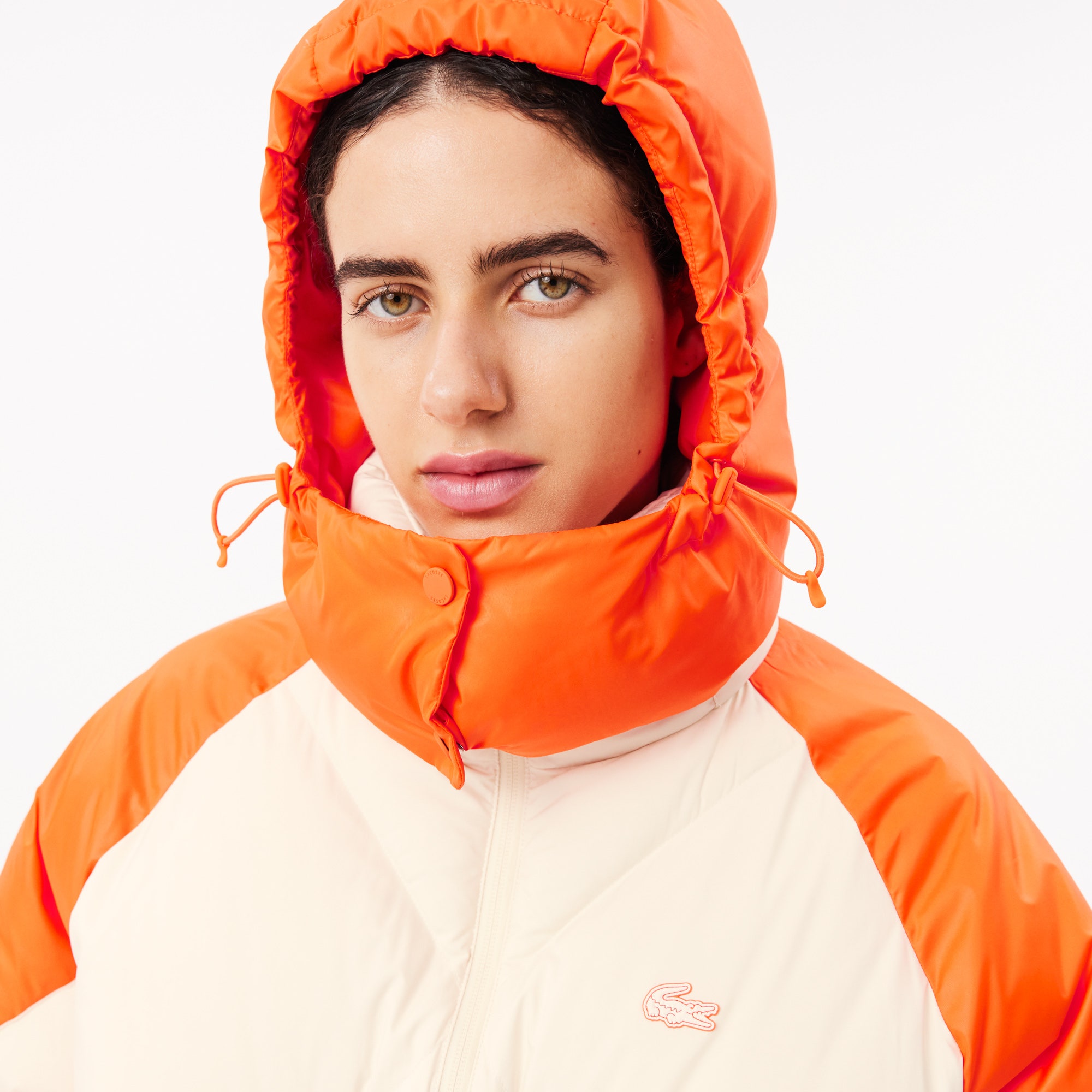 Colourblock Hooded Down Jacket