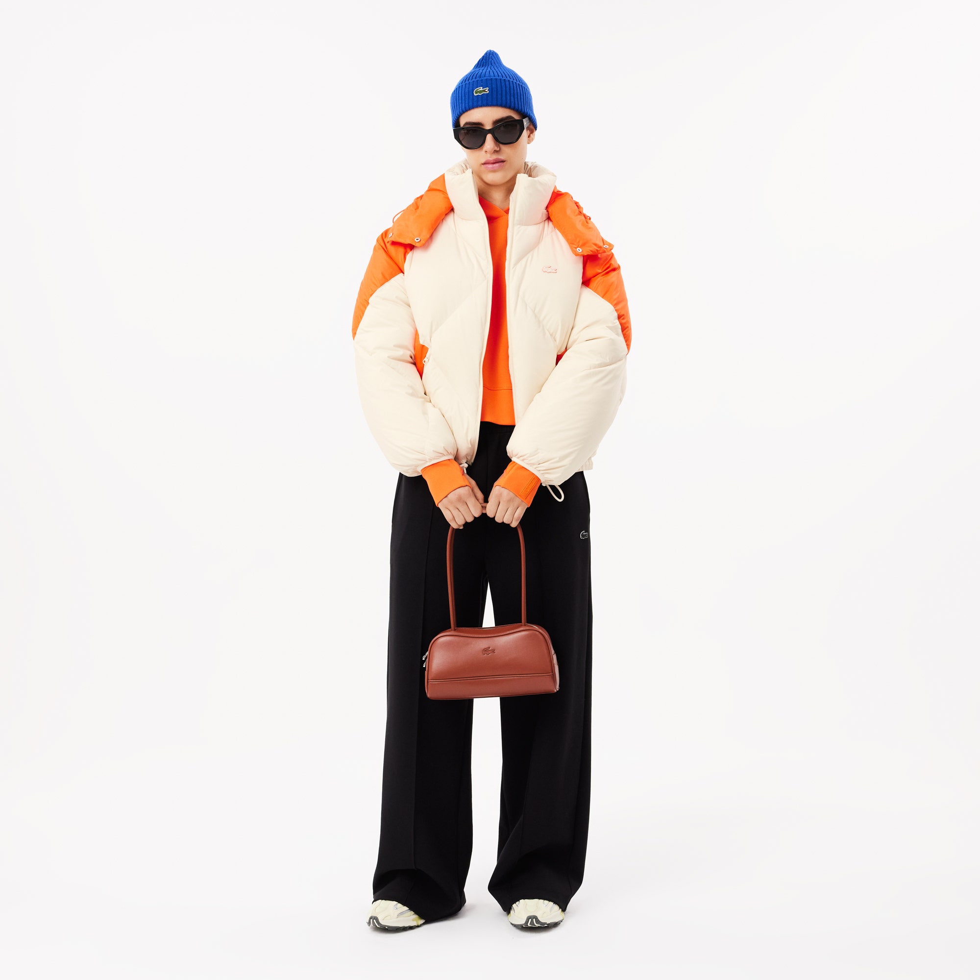 Colourblock Hooded Down Jacket