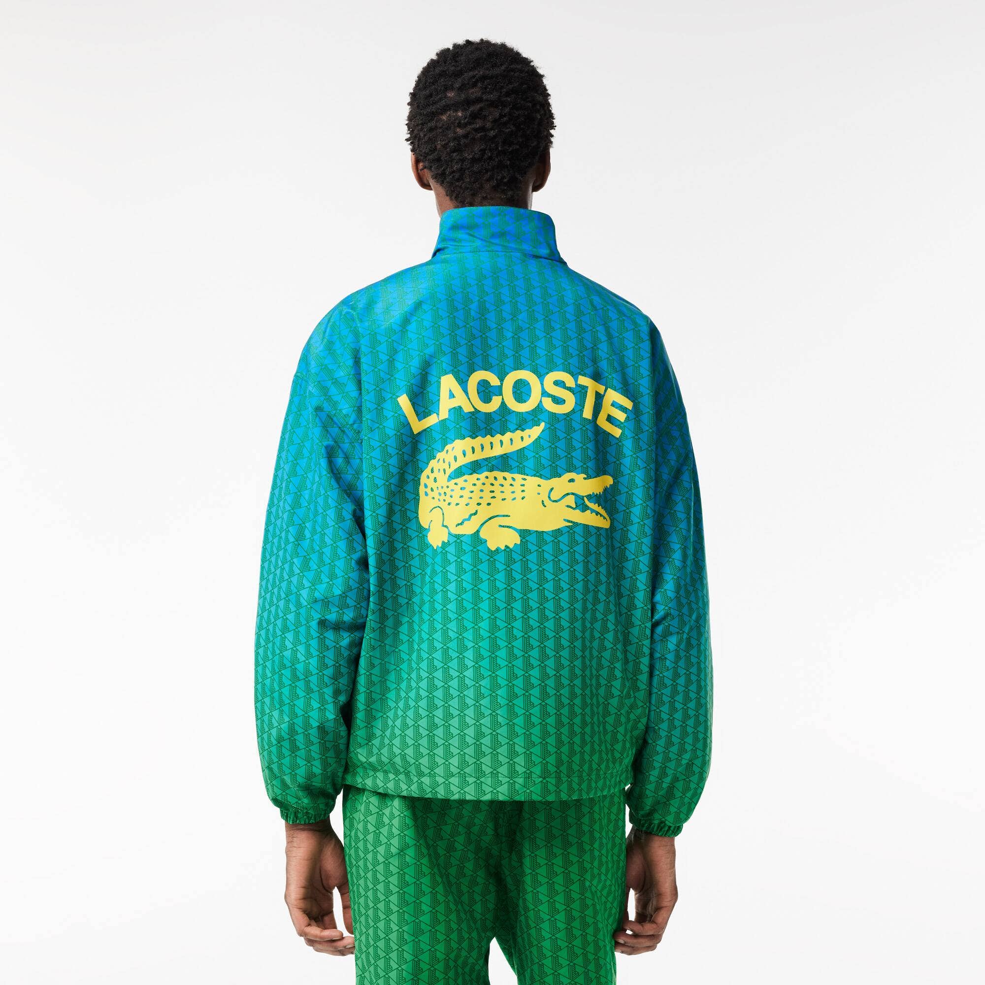 Monogram Print Ombre Effect Sportsuit Jacket