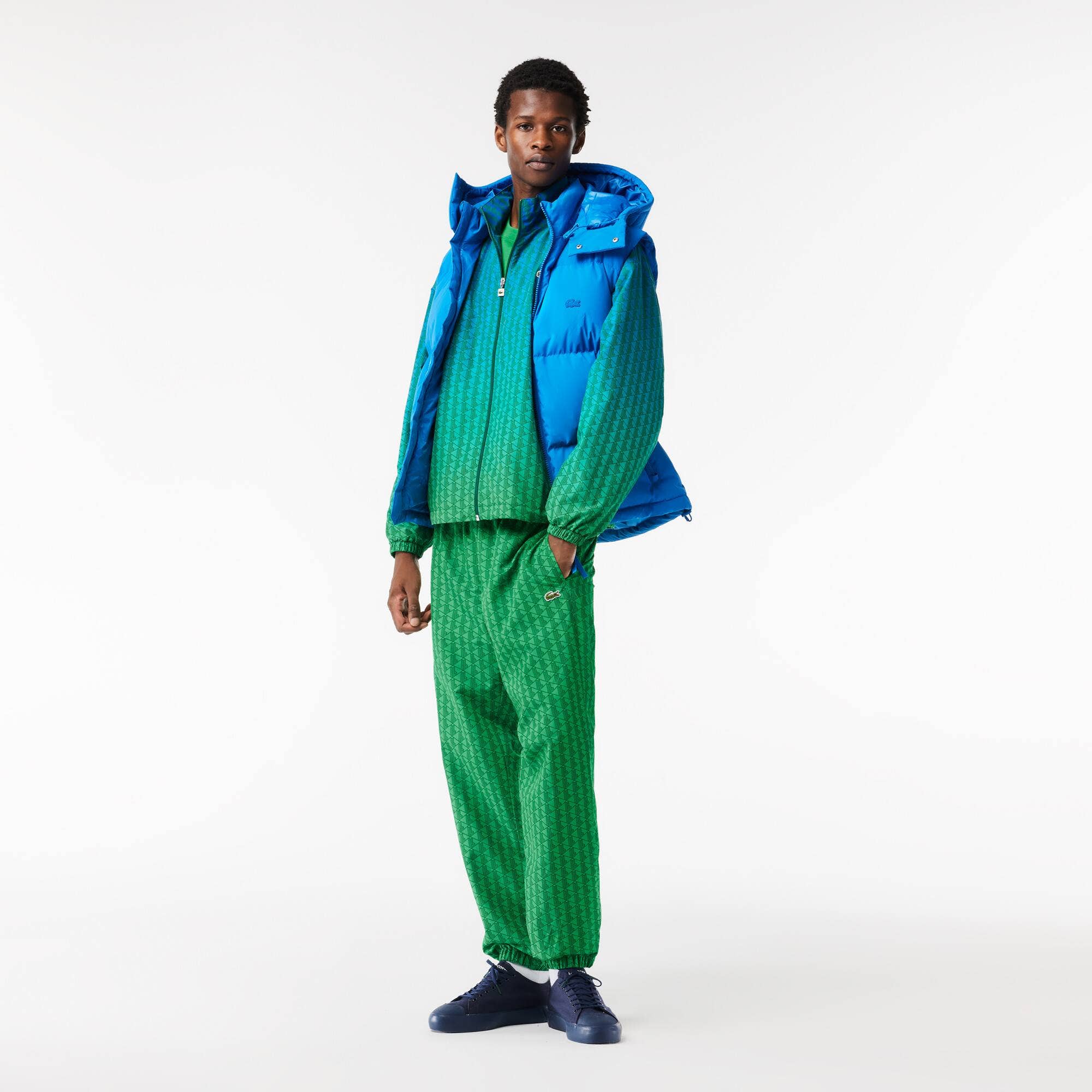 Monogram Print Ombre Effect Sportsuit Jacket